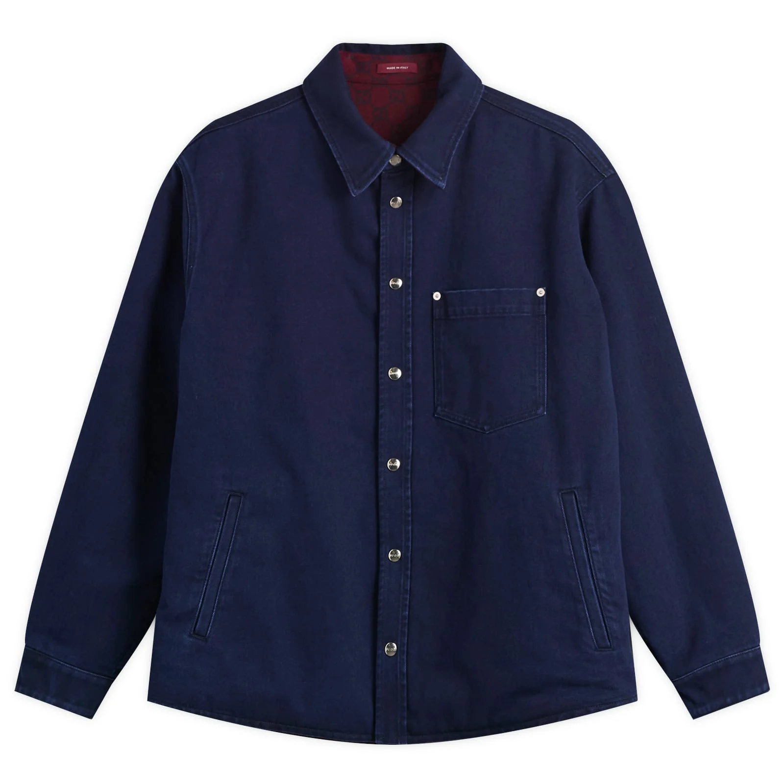 Gucci Denim Check Reversible GG Flannel Overshirt - 1