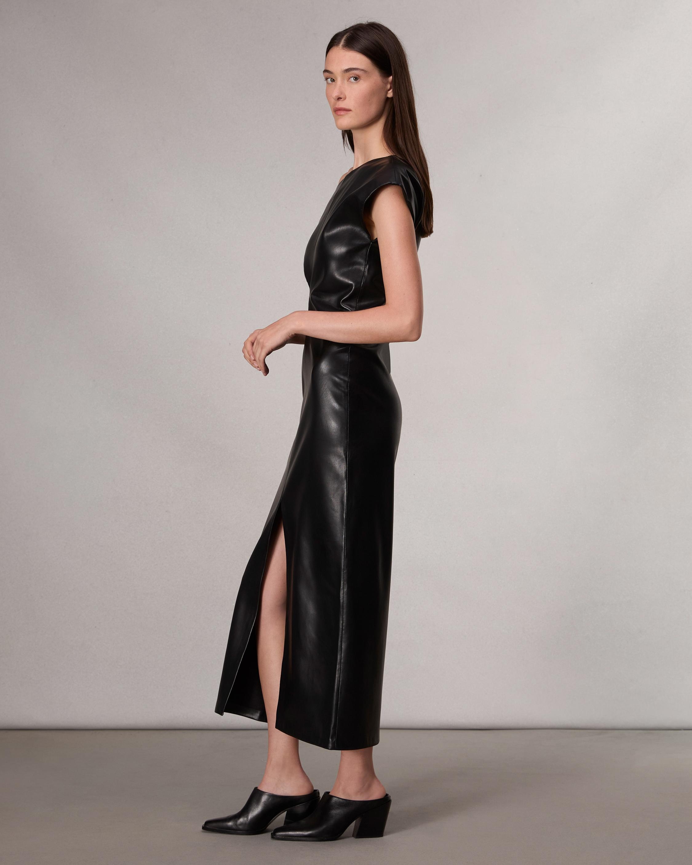 Eleanor Faux Leather Dress - 4