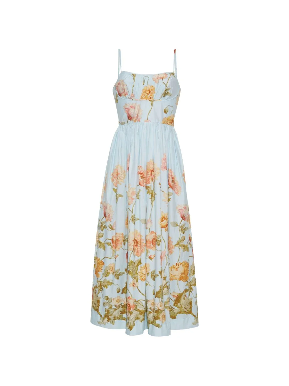 Alba floral-pattern midi dress - 1