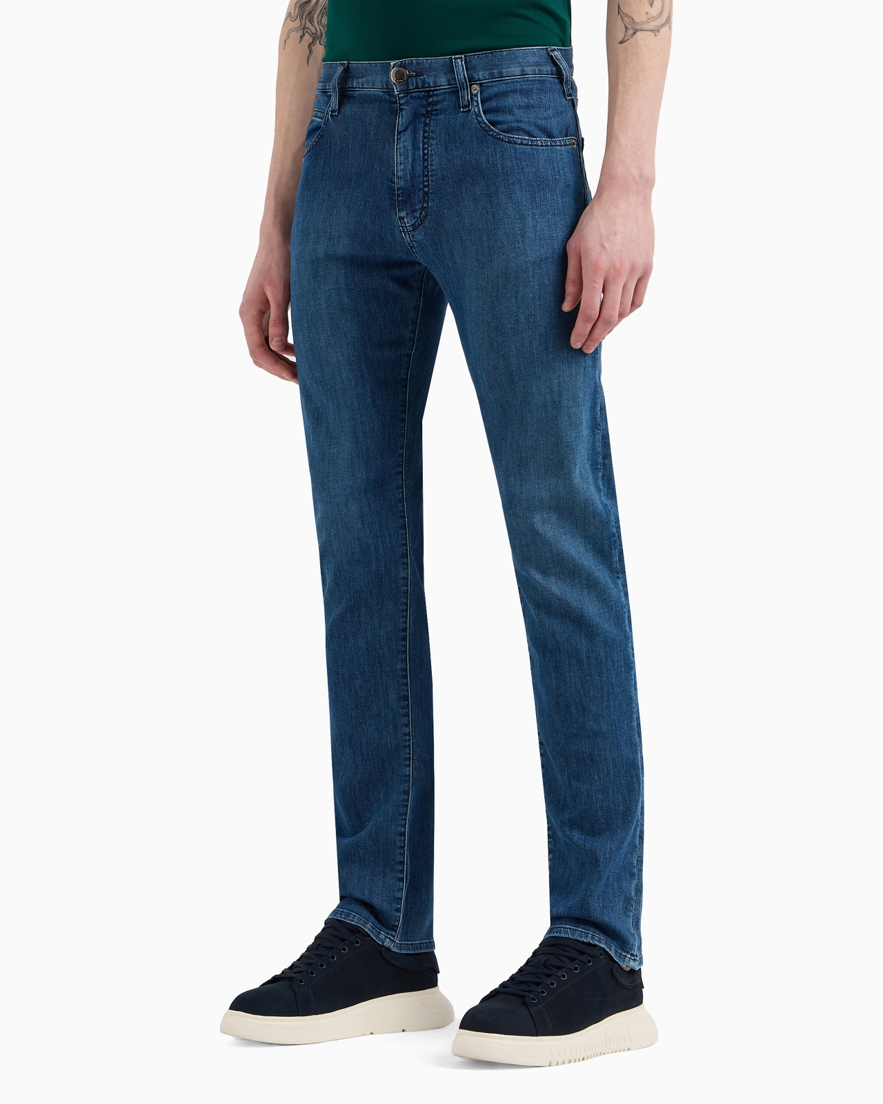 J45 Regular-fit, worn-wash 8 oz denim jeans - 4
