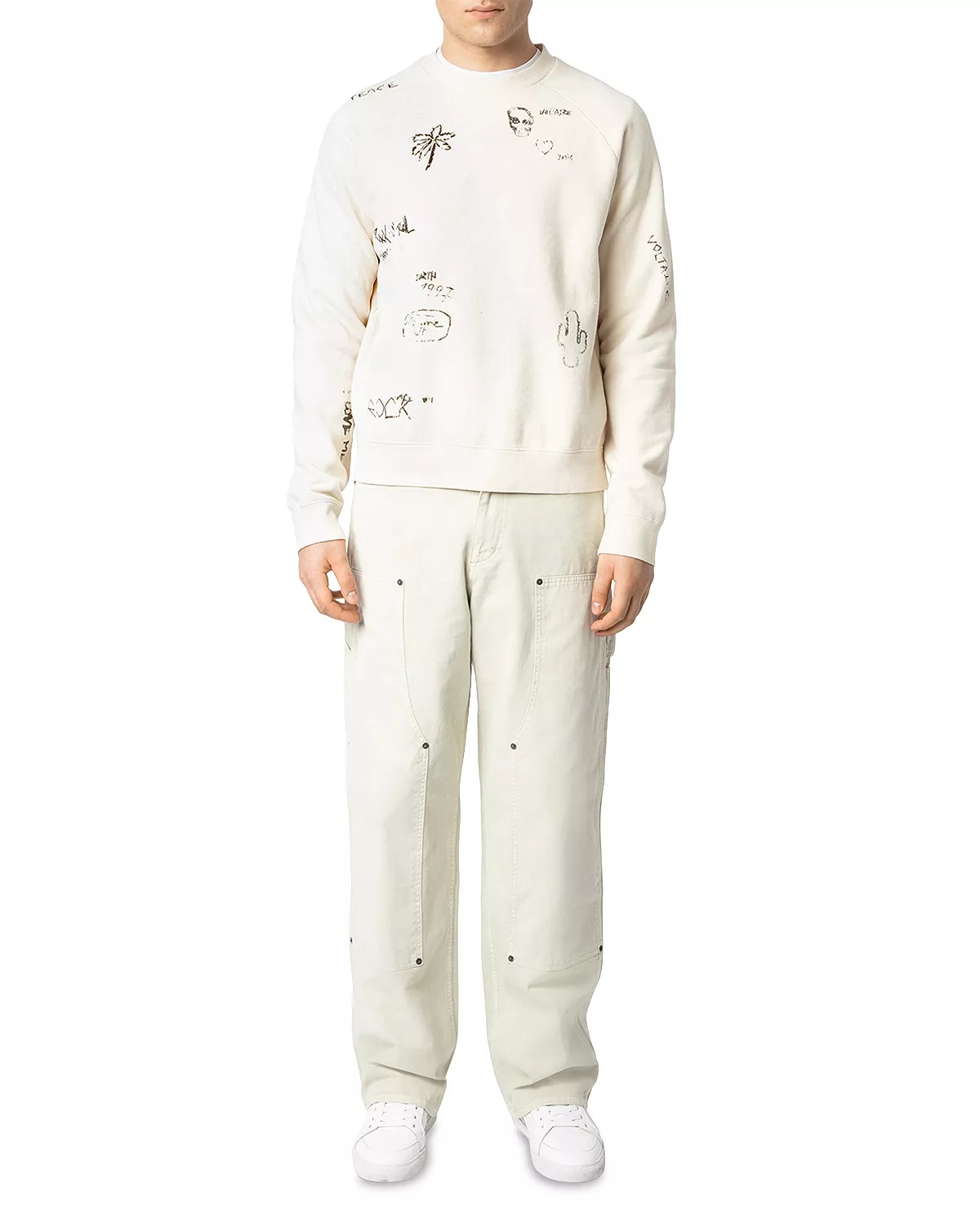 Uppy Graffiti Print Sweatshirt - 2