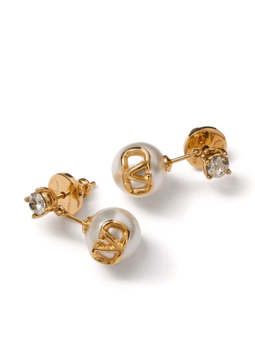 VLogo Signature faux-pearl earrings - 1