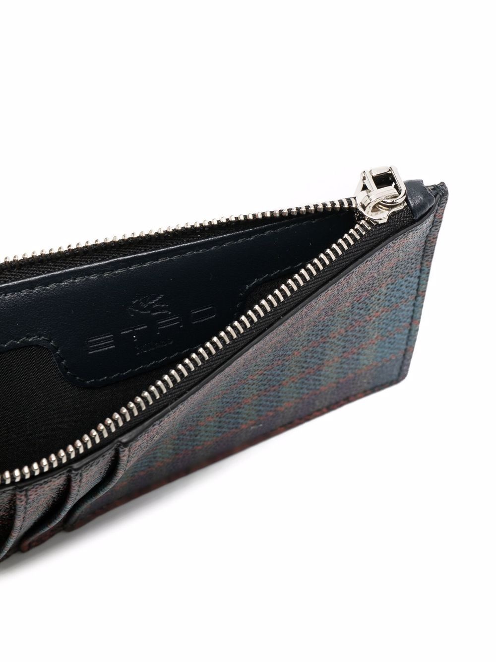 plaid-check print wallet - 3