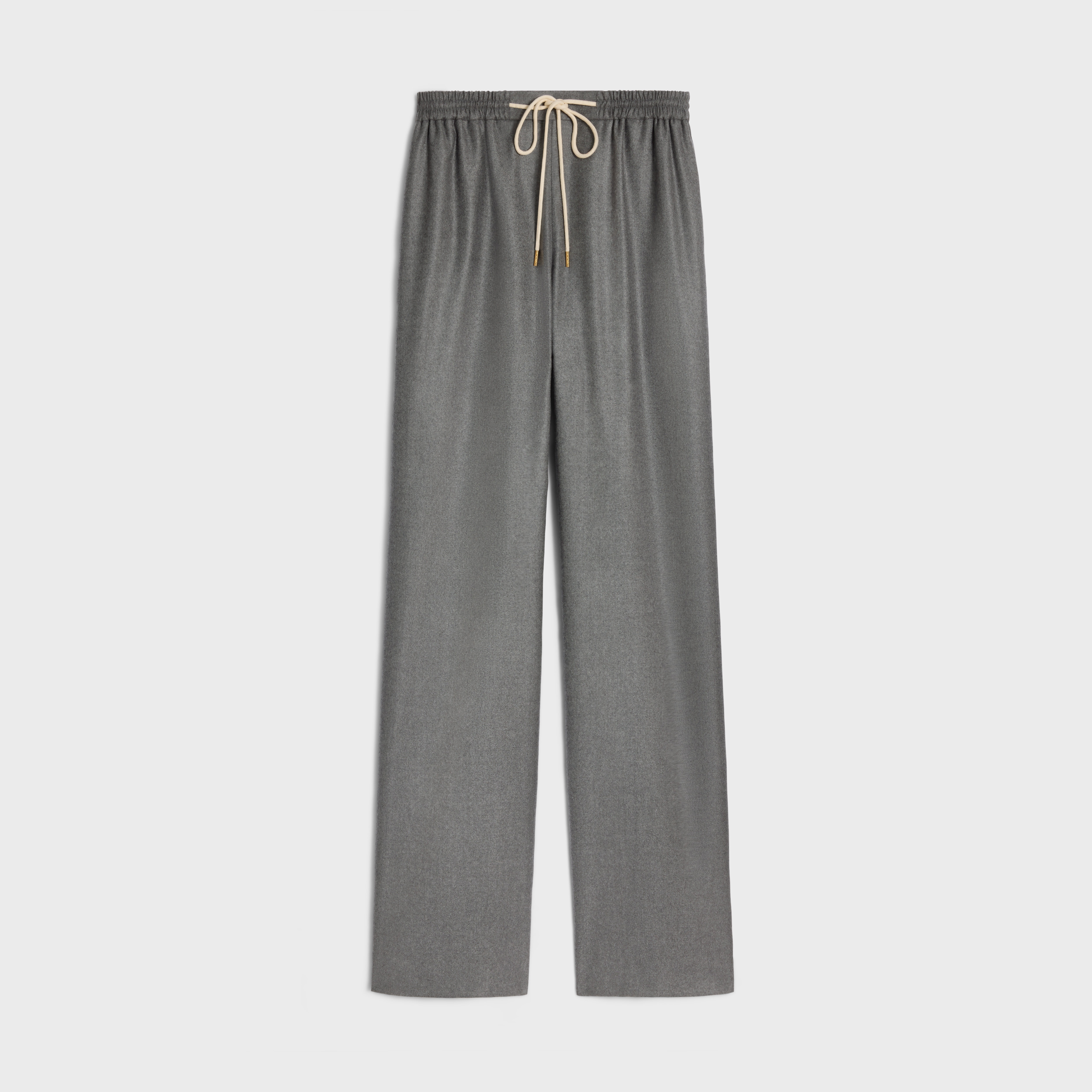 straight jogging pants in cashmere flannel - 1