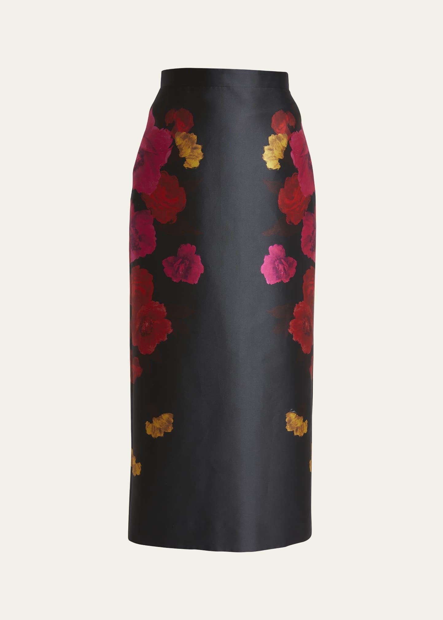 Long Floral Pencil Skirt - 1