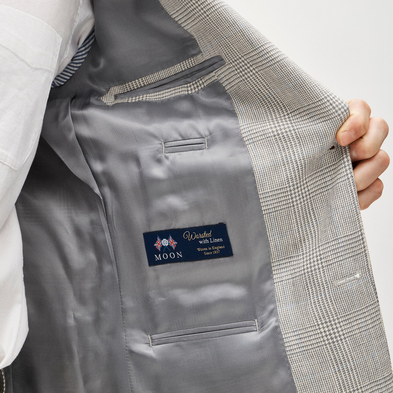 Crosby Classic-fit suit jacket in English wool-linen blend 5
