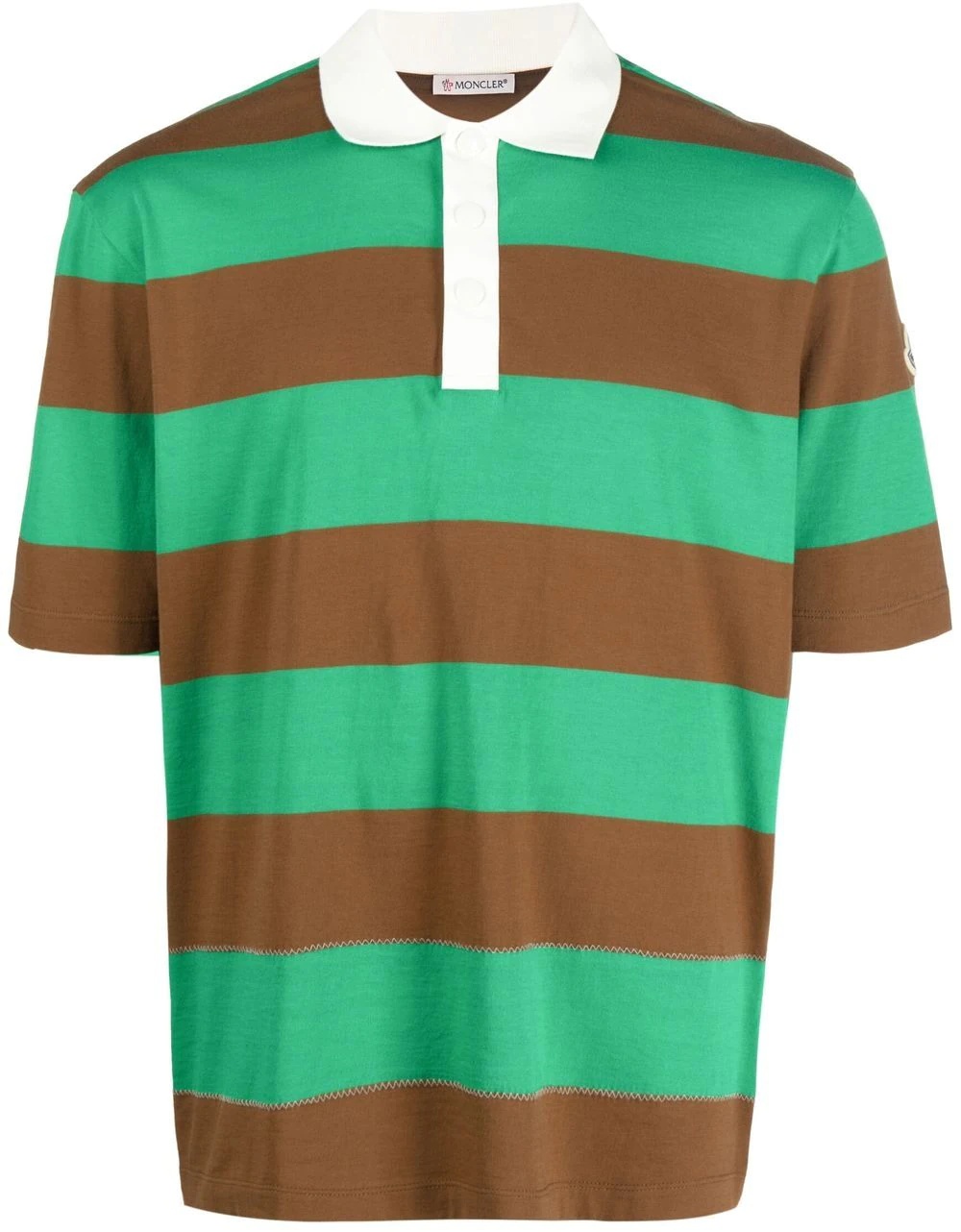 striped polo shirt - 1