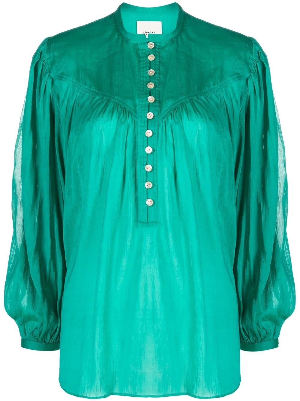 Kiledia puff-sleeve buttoned blouse - 1