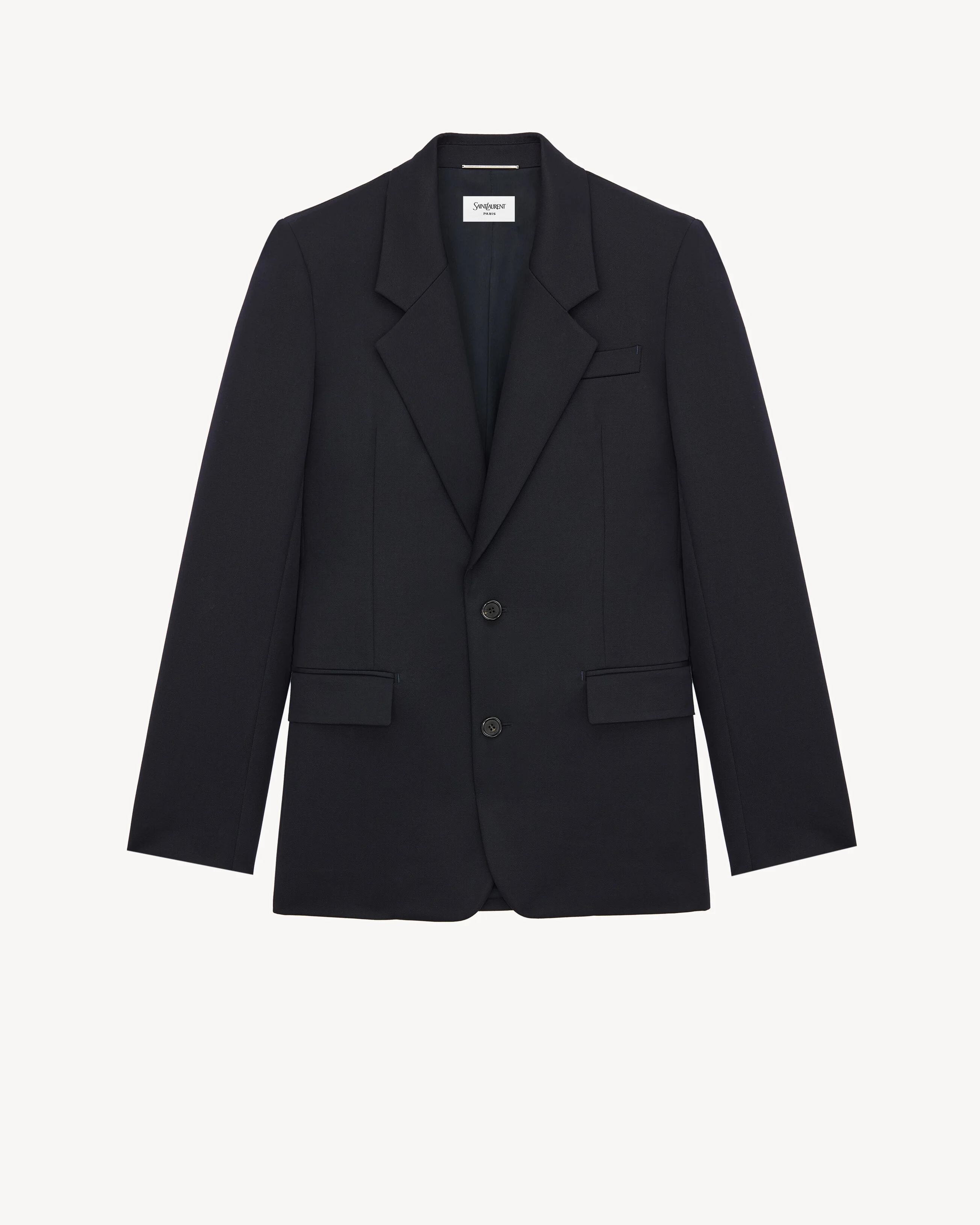 SINGLE-BREASTED JACKET IN WOOL GABARDINE - 1