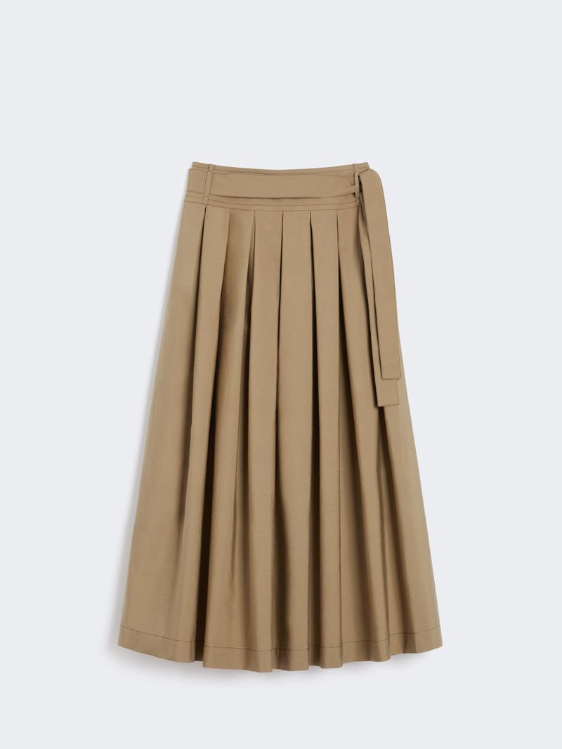 AGIATE Pleated cotton skirt 1