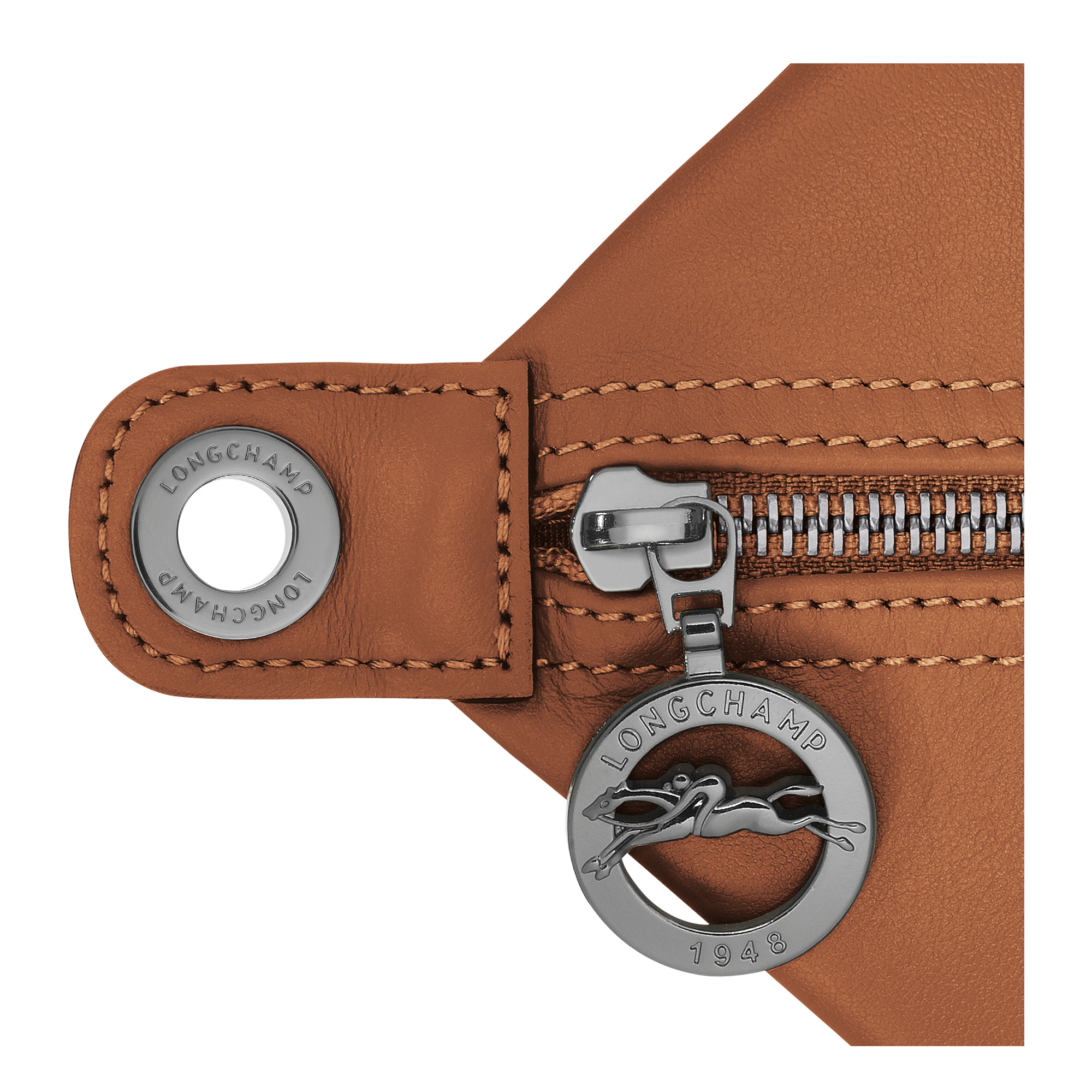 Le Pliage Xtra L Handbag Cognac - Leather - 4