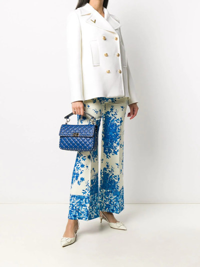 Valentino floral-print wide-leg trousers outlook