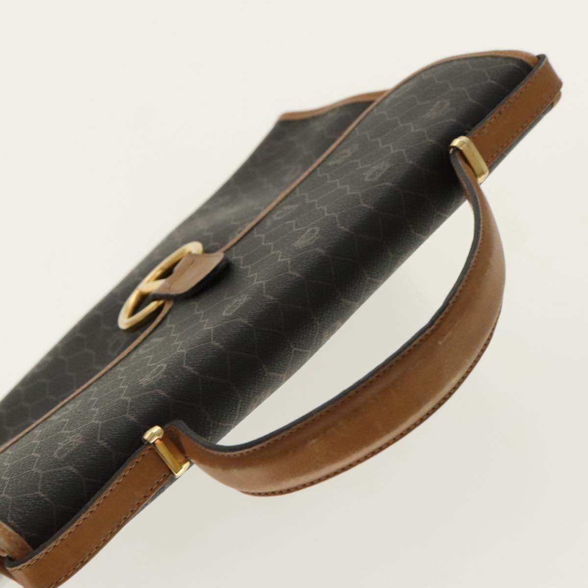DIOR Honeycomb Canvas Hand Bag Black Gold - 6