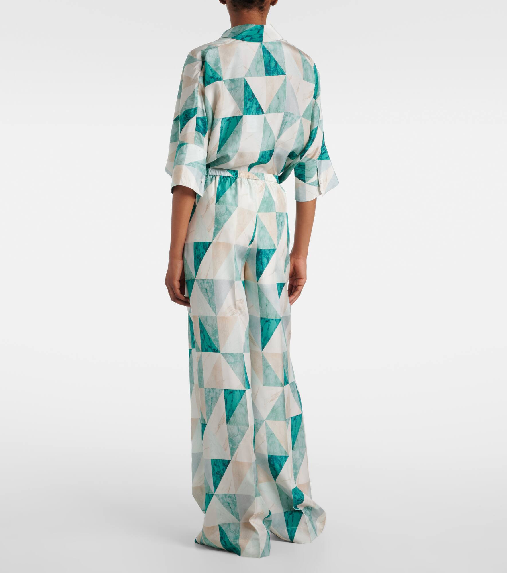 Thoresby printed silk wide-leg pants - 3