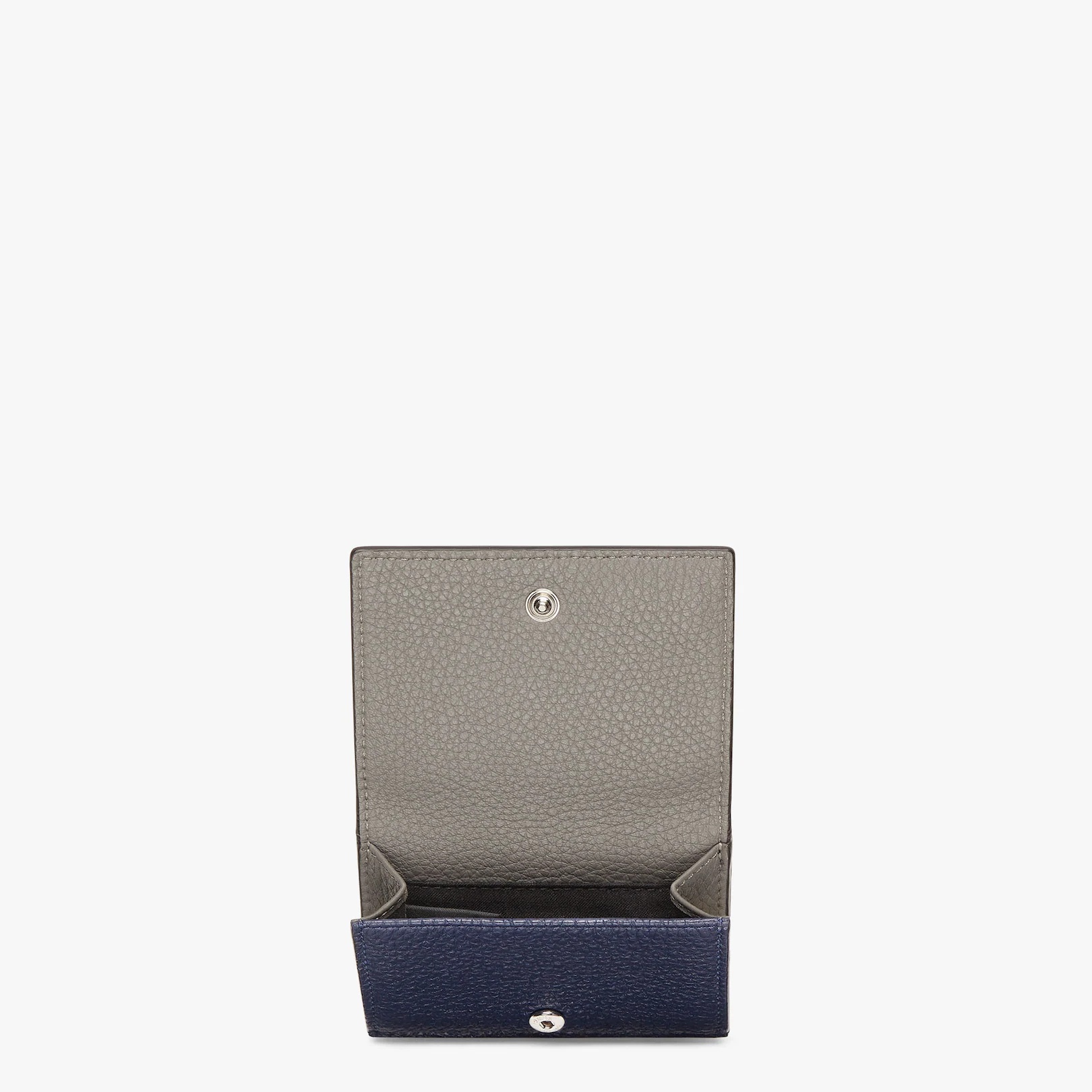 Blue leather tri-fold wallet - 3