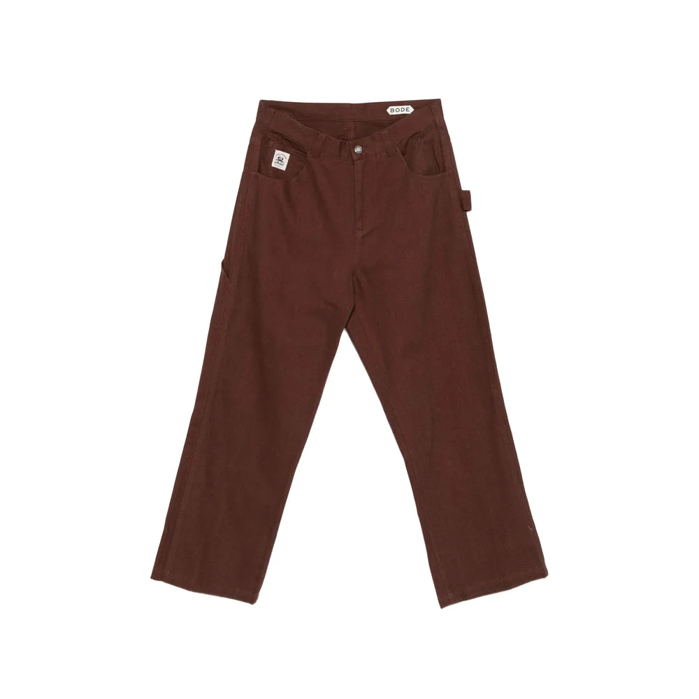 Bode Brown Trousers - Regular & Straight-Leg Trousers Men - 1
