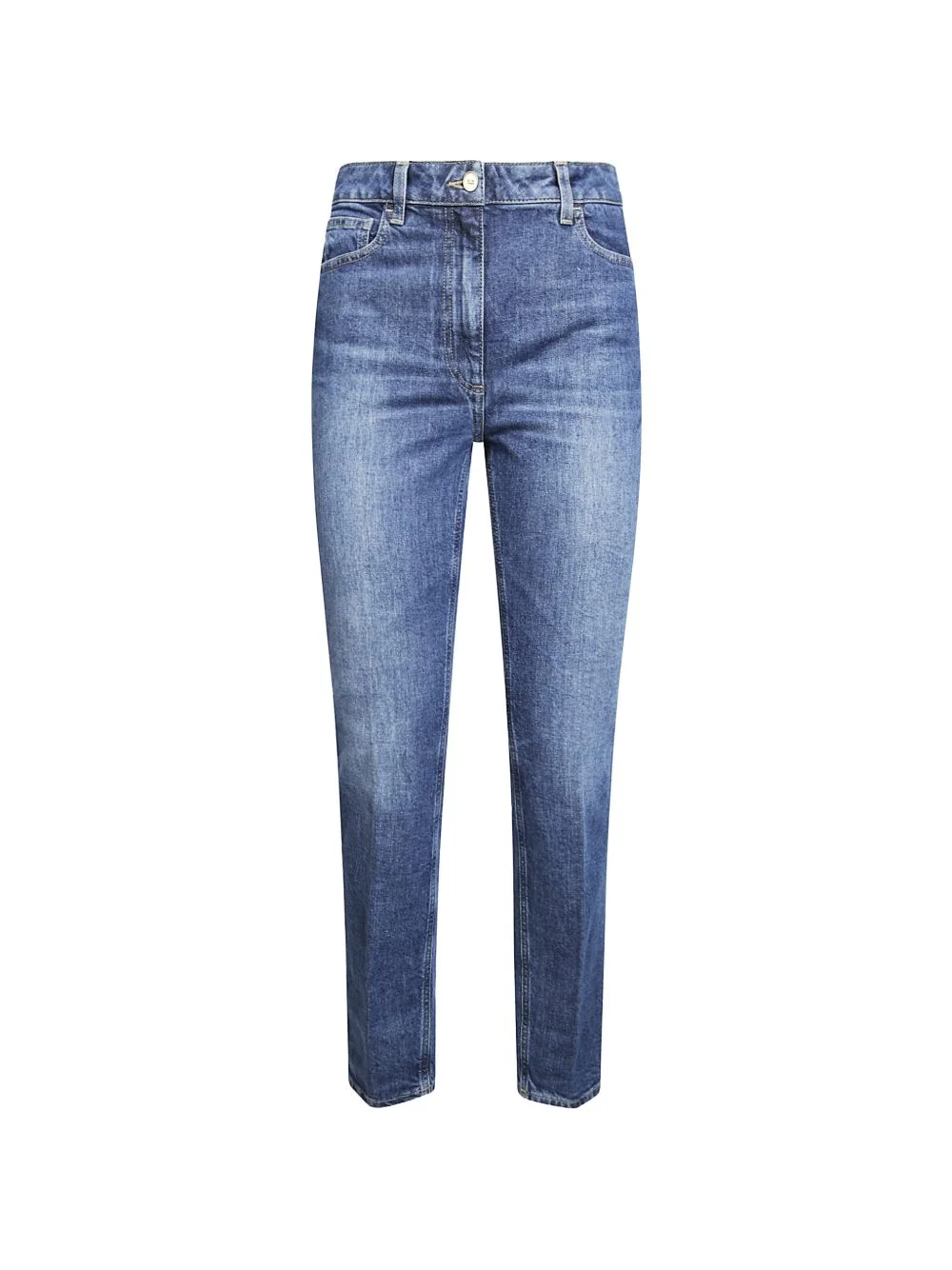 logo-patch straight-leg jeans - 1