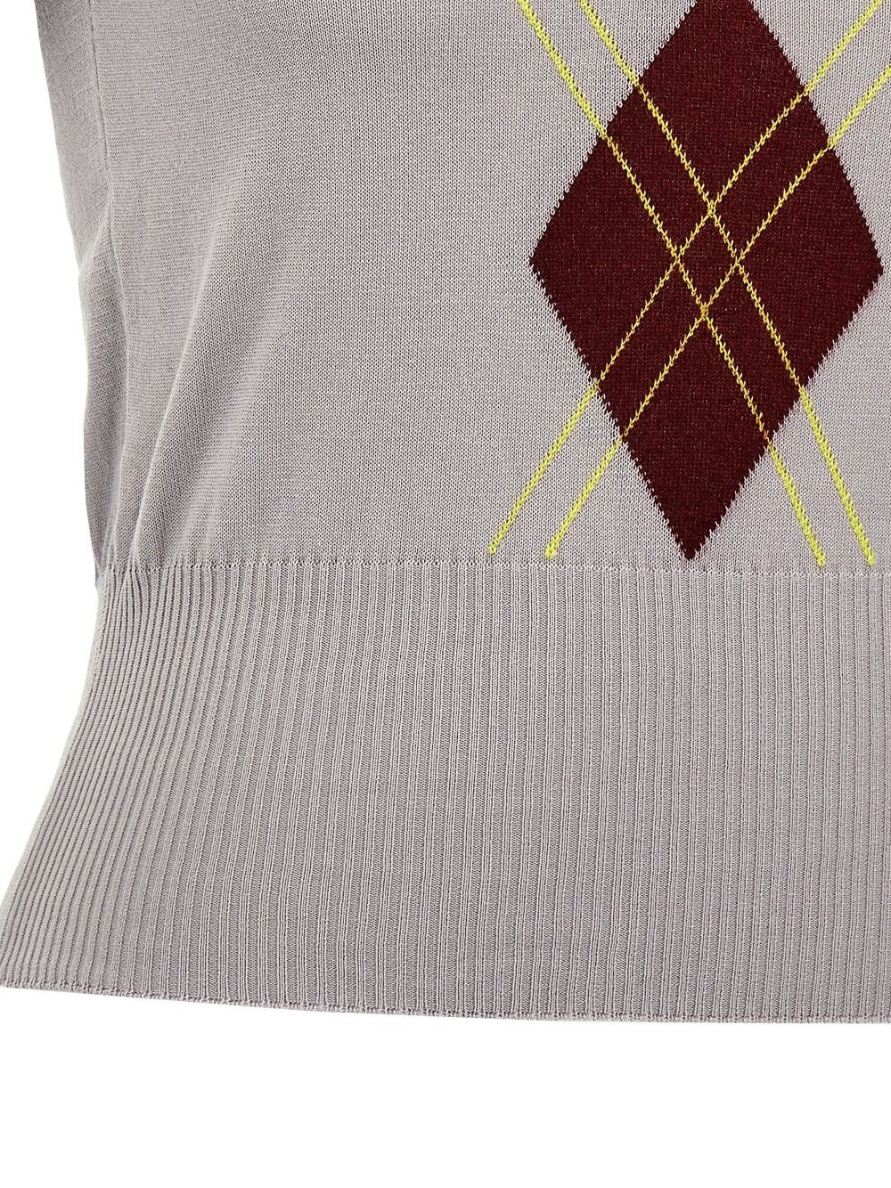 argyle-knit top - 4