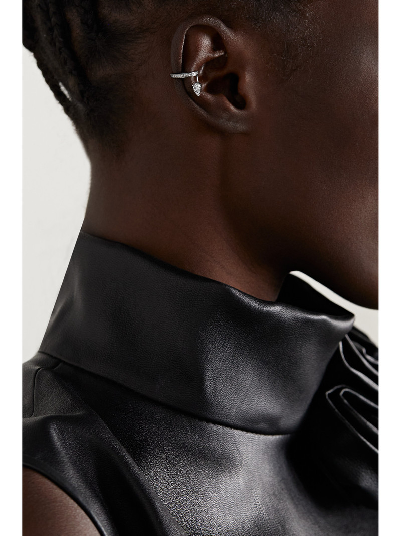 REPOSSI Serti Sur Vide 18-karat White Gold Diamond Ear Cuff outlook