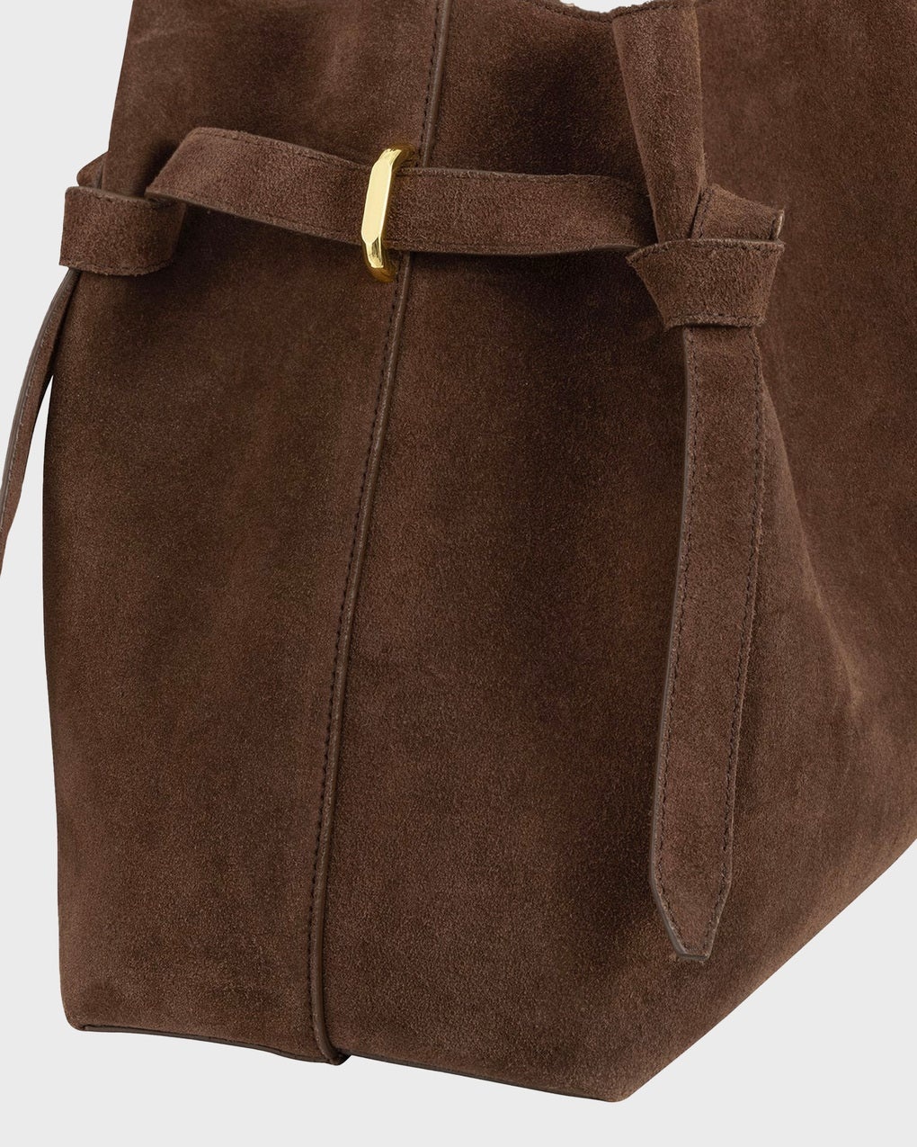 Gyoza Tote Suede Bag  Chocolate ONESIZE - 4