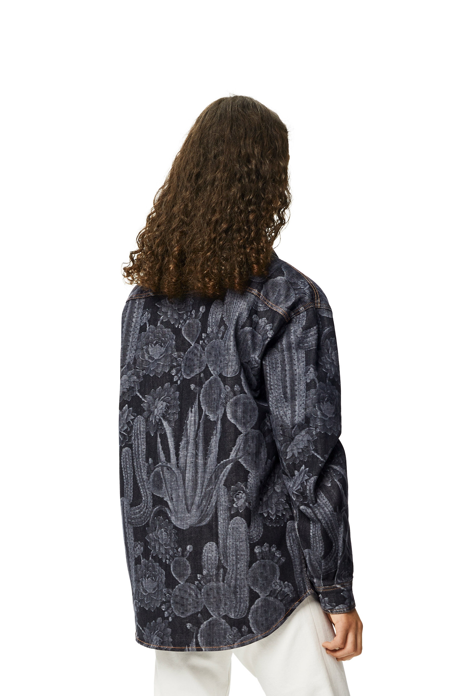 Cactus print overshirt in cotton - 4