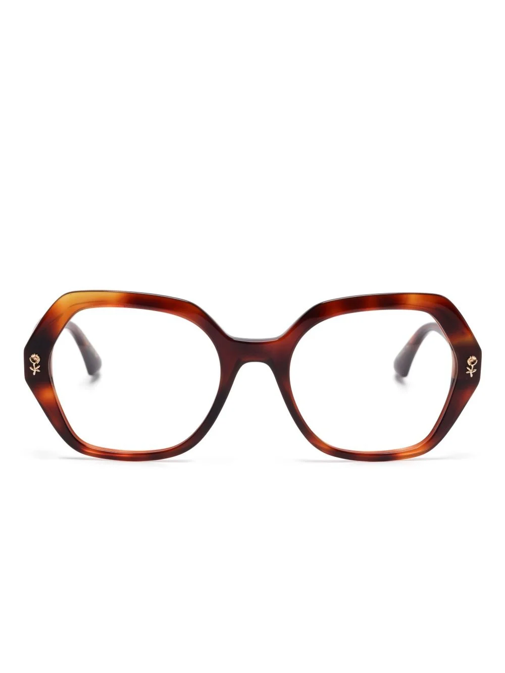 geometric-frame glasses - 1