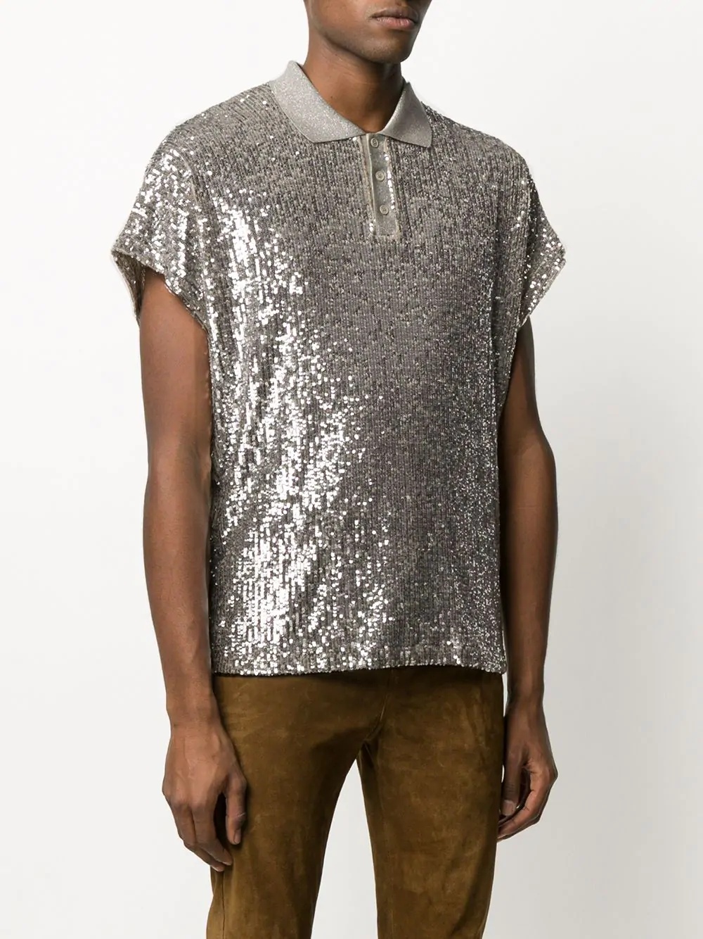 sequinned polo shirt - 3