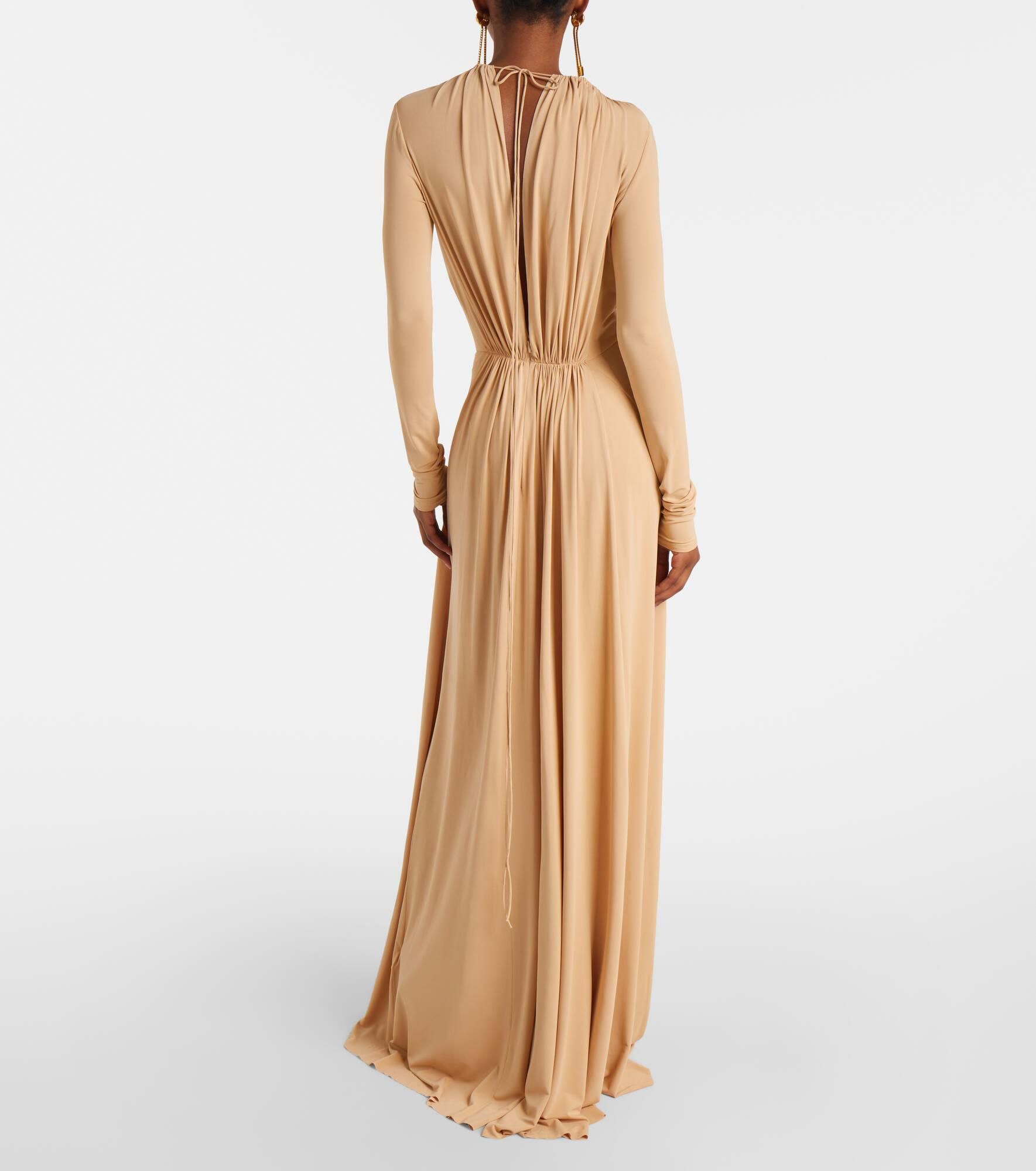Asymmetric draped gown - 3