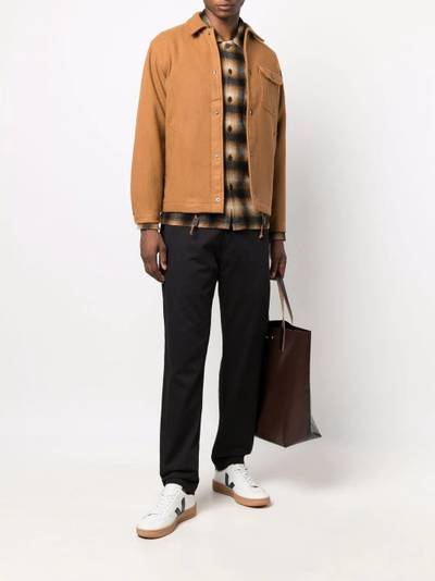 Universal Works plaid-pattern utility shirt outlook