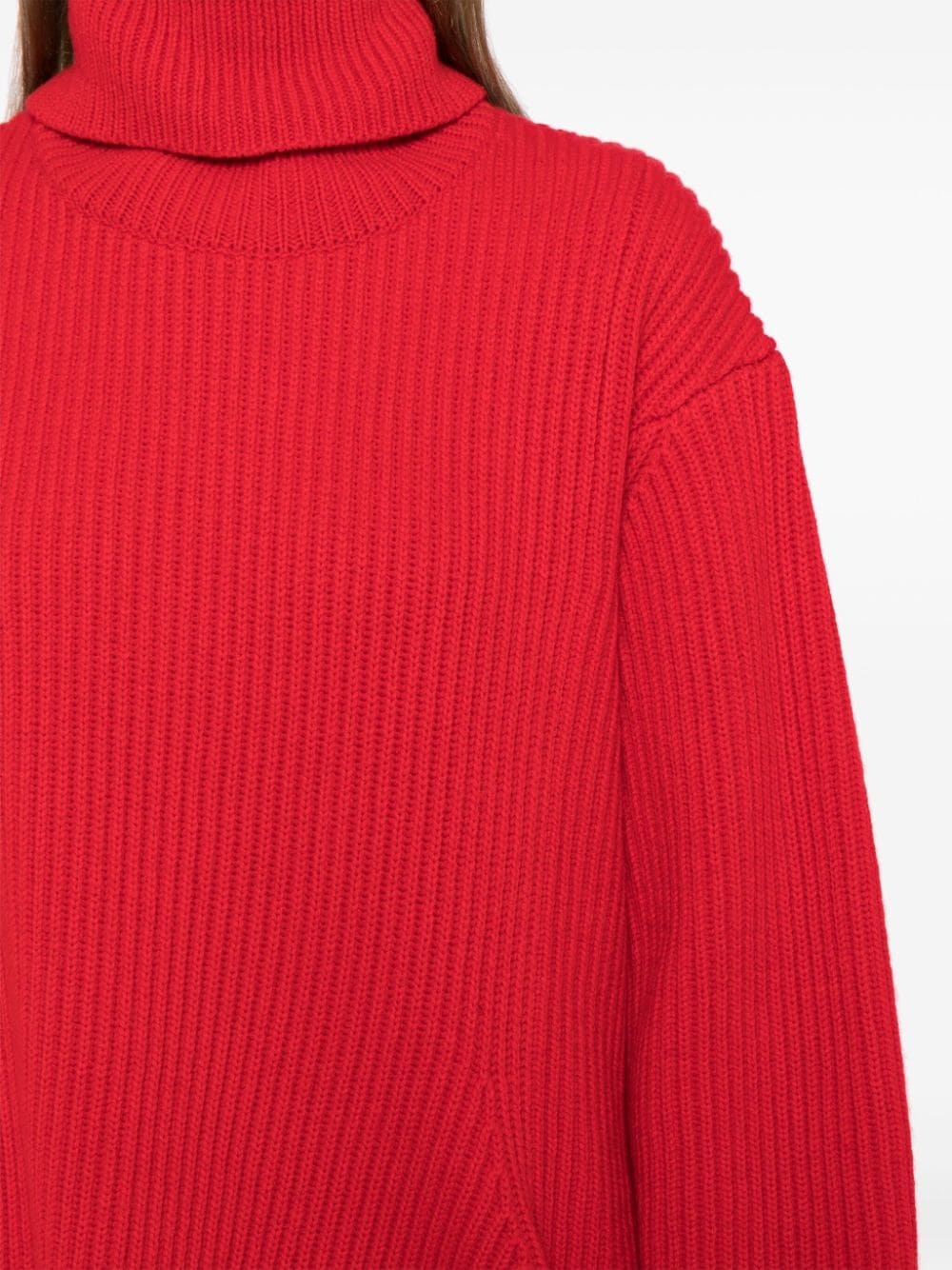 roll-neck asymmetric jumper - 5