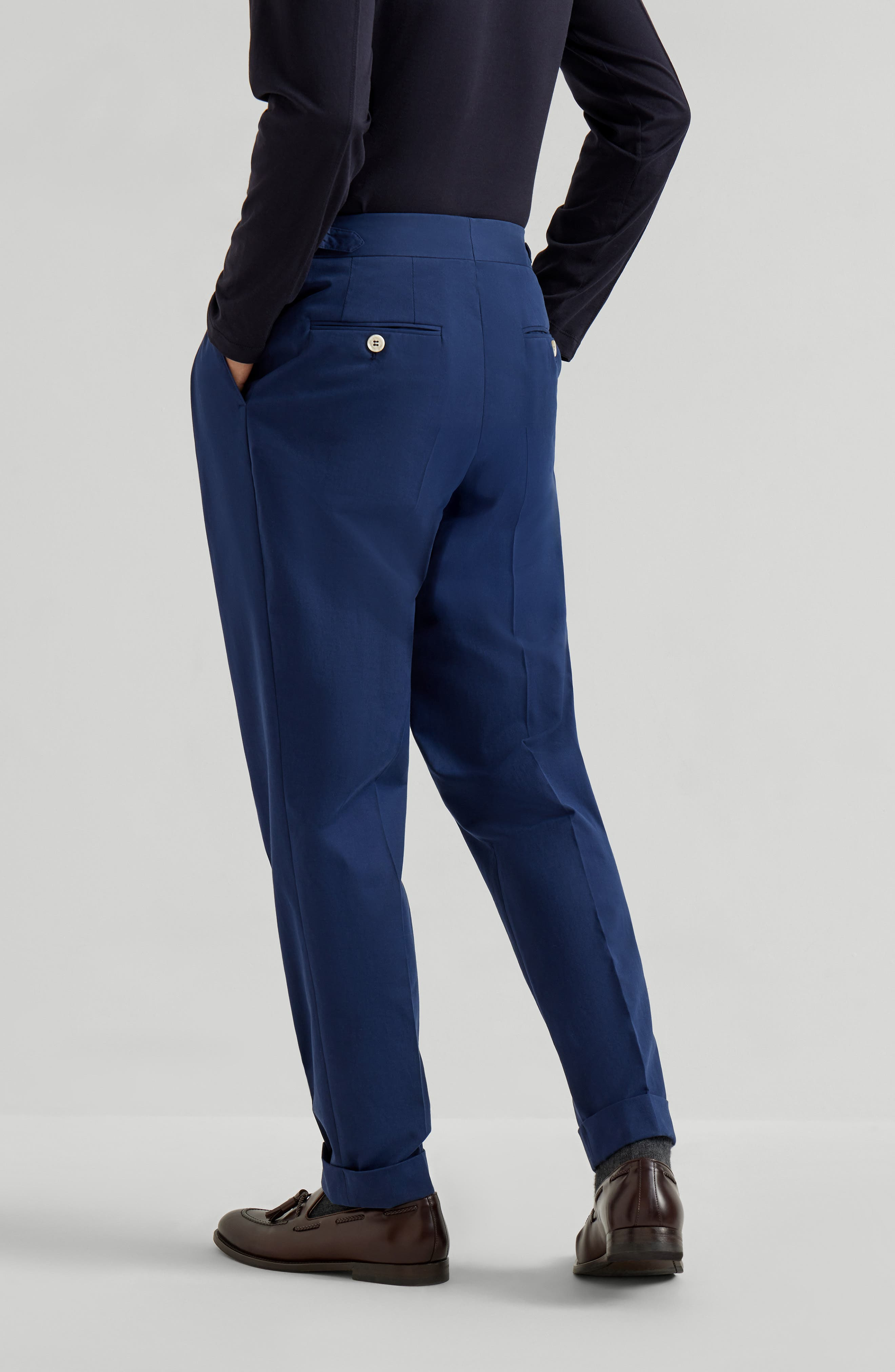 Brunello Cucinelli Comfort gabardine trousers in Lagoon at Nordstrom - 3