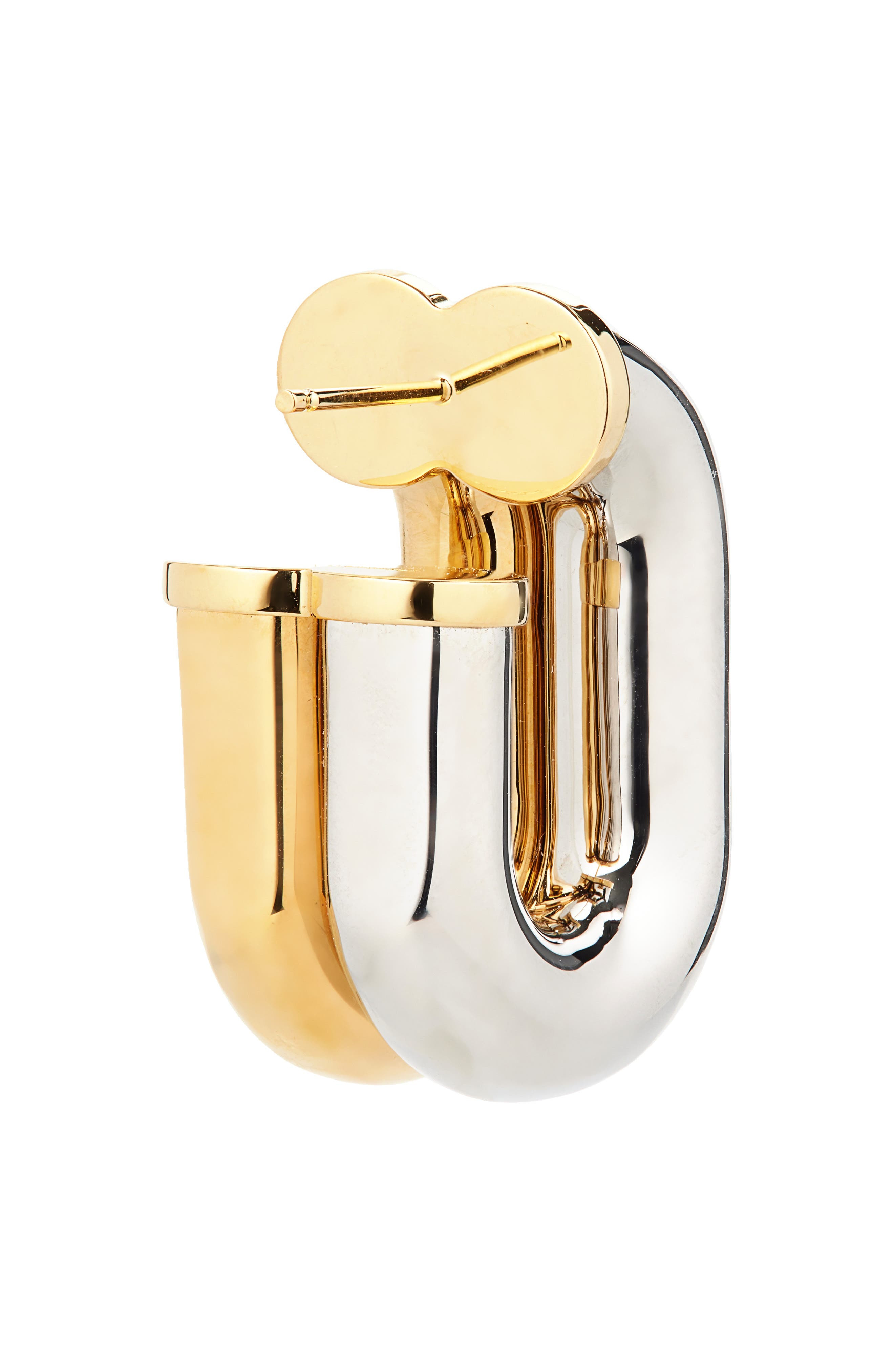 Rabanne XL Link Two-Tone Hoop Earrings in Gold /Silver at Nordstrom - 2