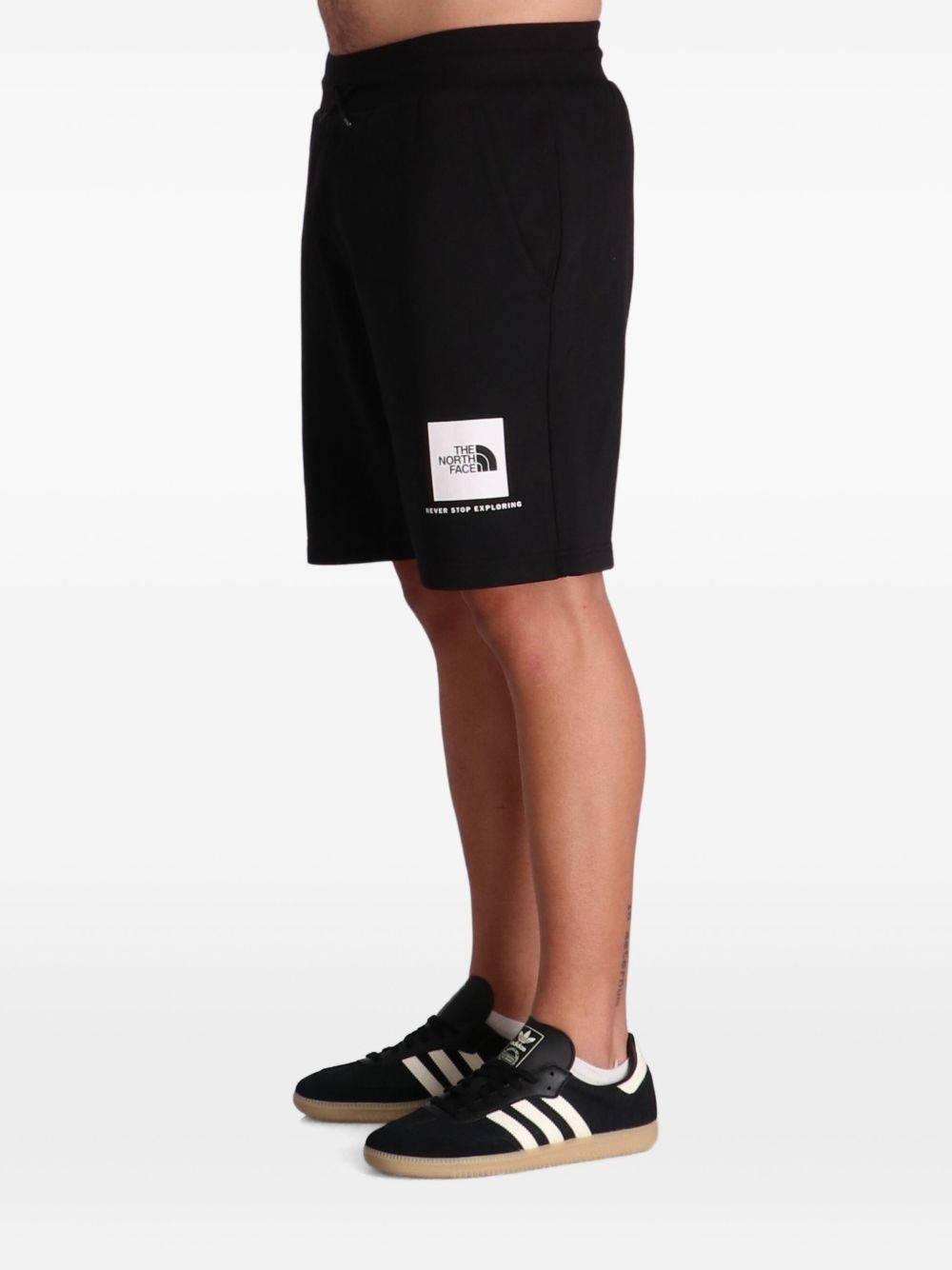 logo-print track shorts - 3