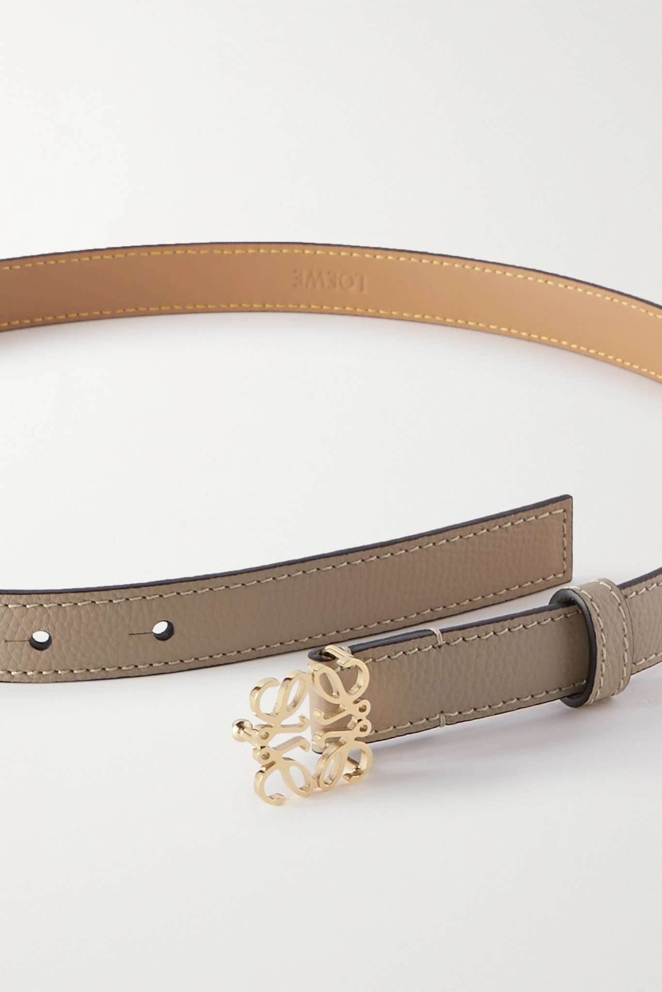 Anagram textured-leather belt - 3