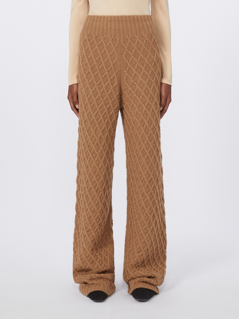PEVERA Long, camel-yarn trousers 3