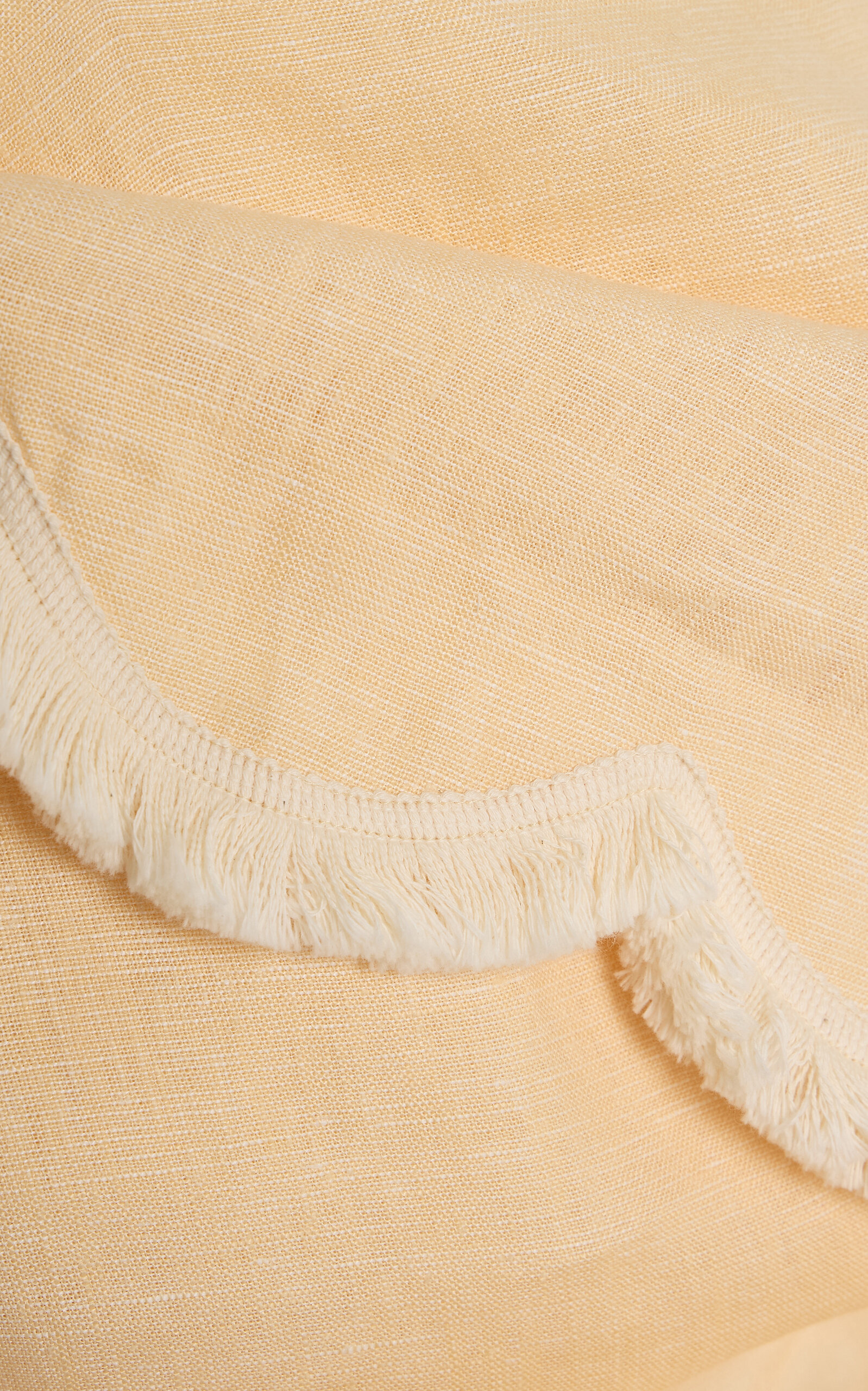 Essie Fringed Linen Mini Kaftan yellow - 5