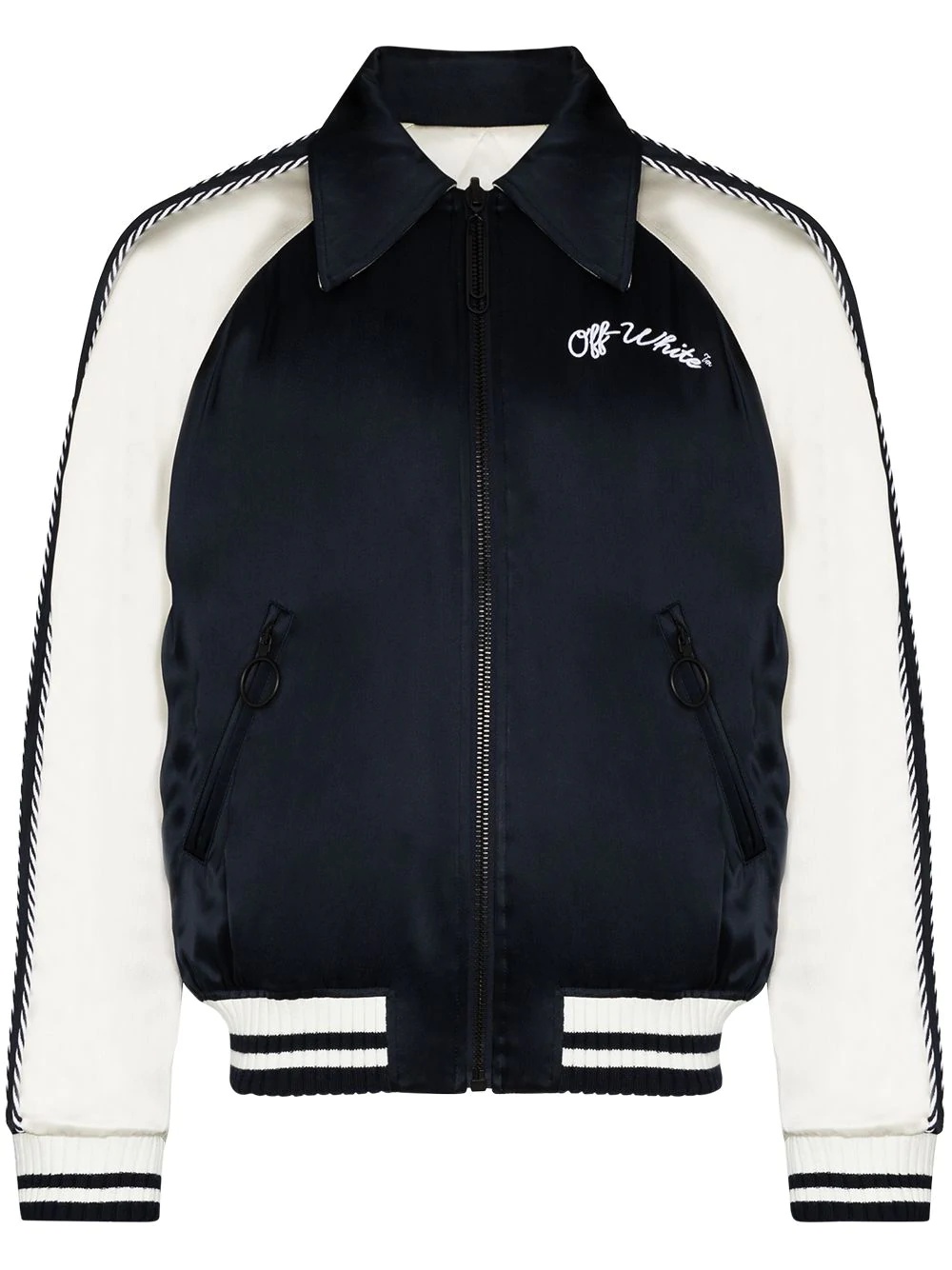 logo print bomber jacket - 1