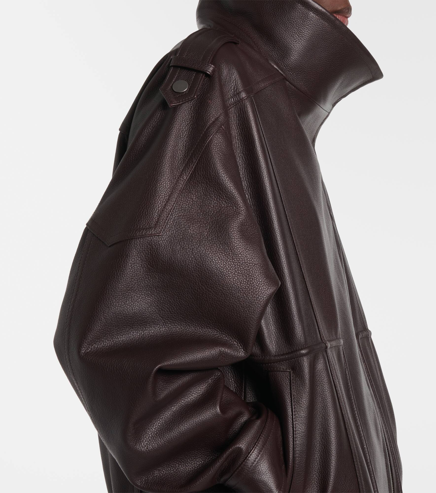 Leather biker jacket - 6