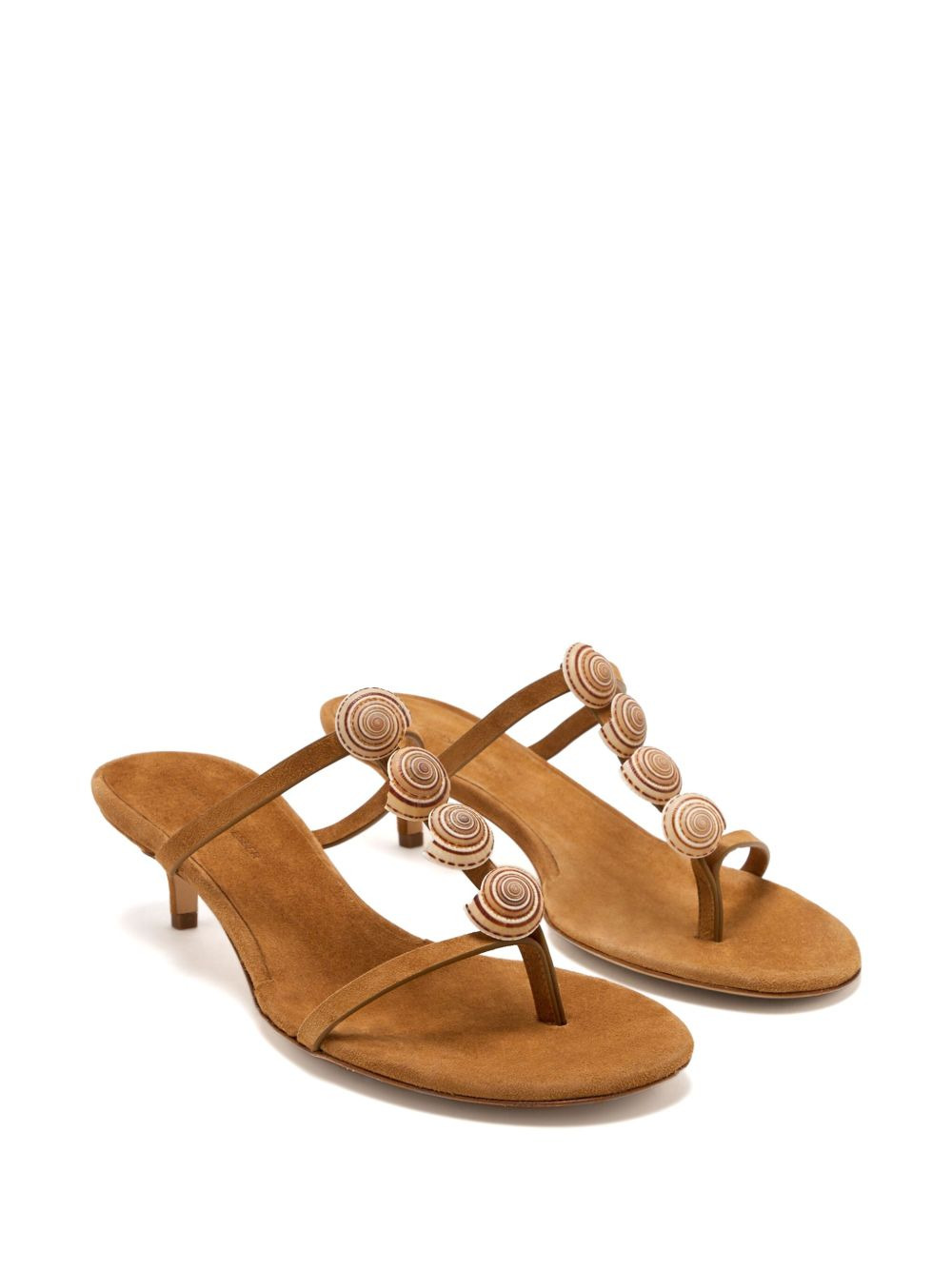 shell-embellished kitten-heel sandals - 2