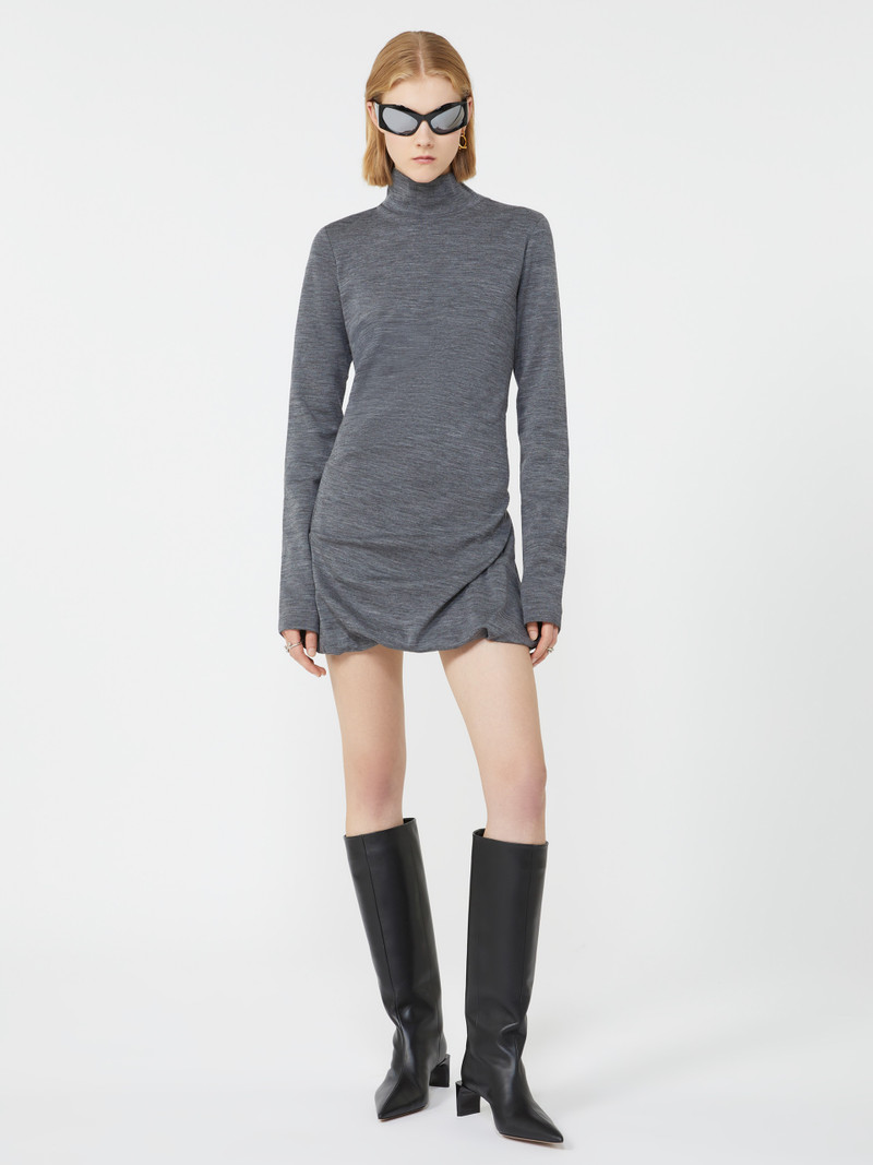 Sportmax LUIGIA Fluid jersey high-neck dress outlook