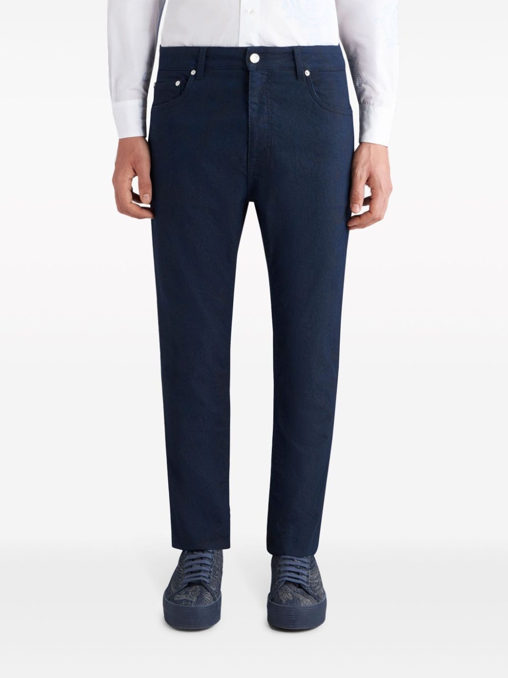 logo-patch straight-leg jeans - 3