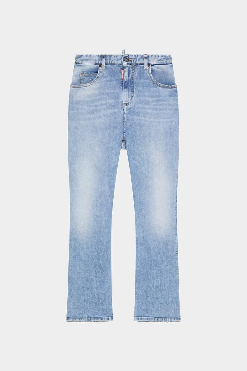 LIGHT WASH HIGH WAIST BELL BOTTOM JEANS 1
