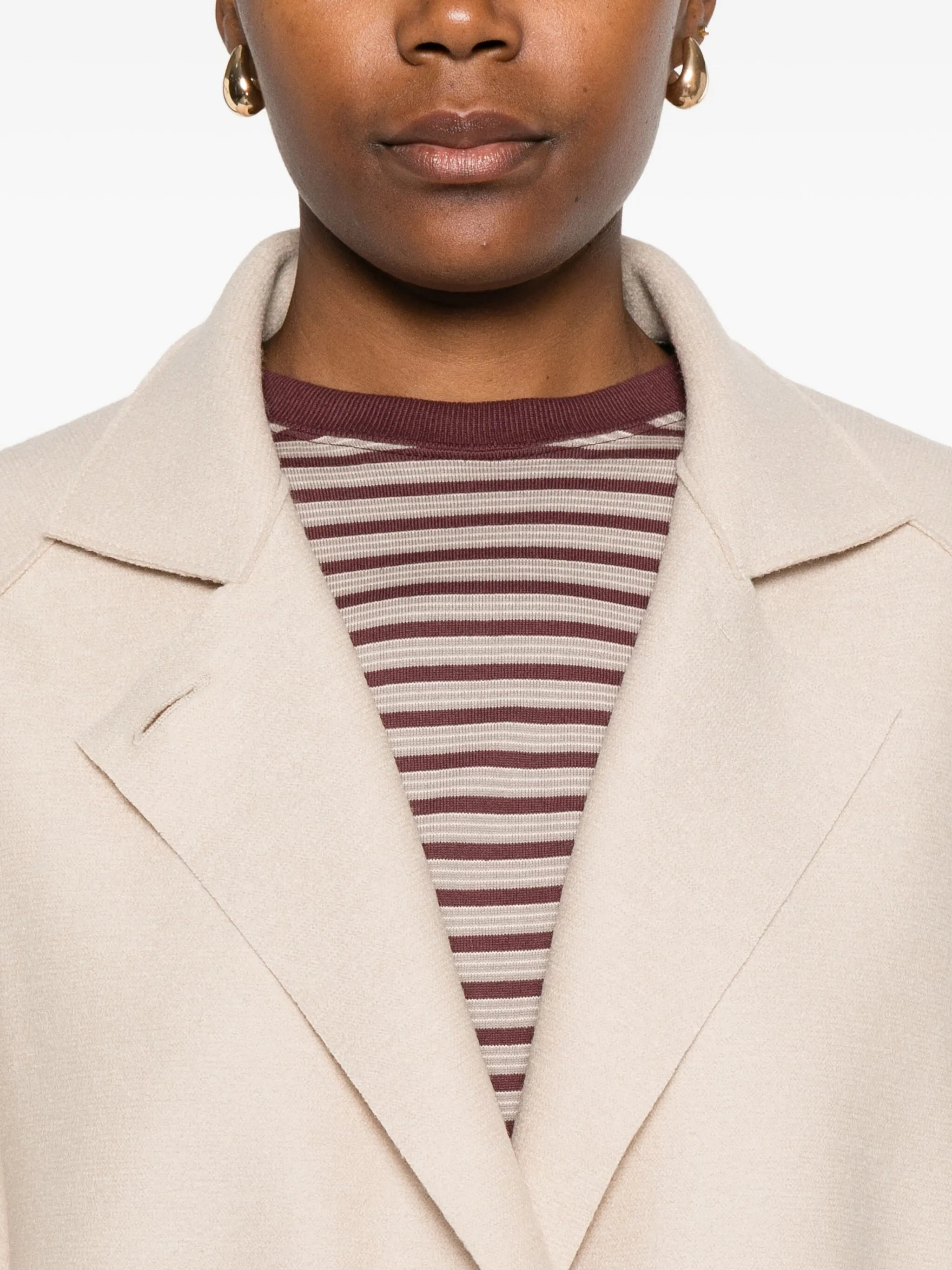 Harris Wharf London Raglan-sleeve Button Coat - 5