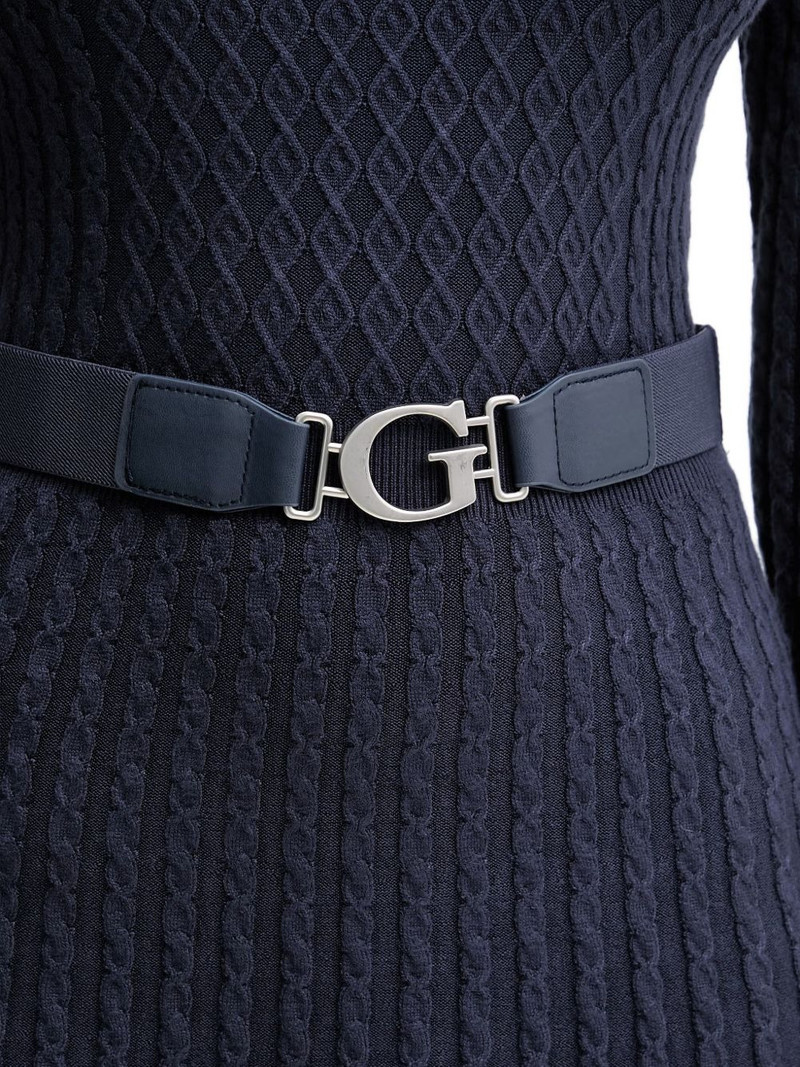 long-sleeved belted mini dress 5