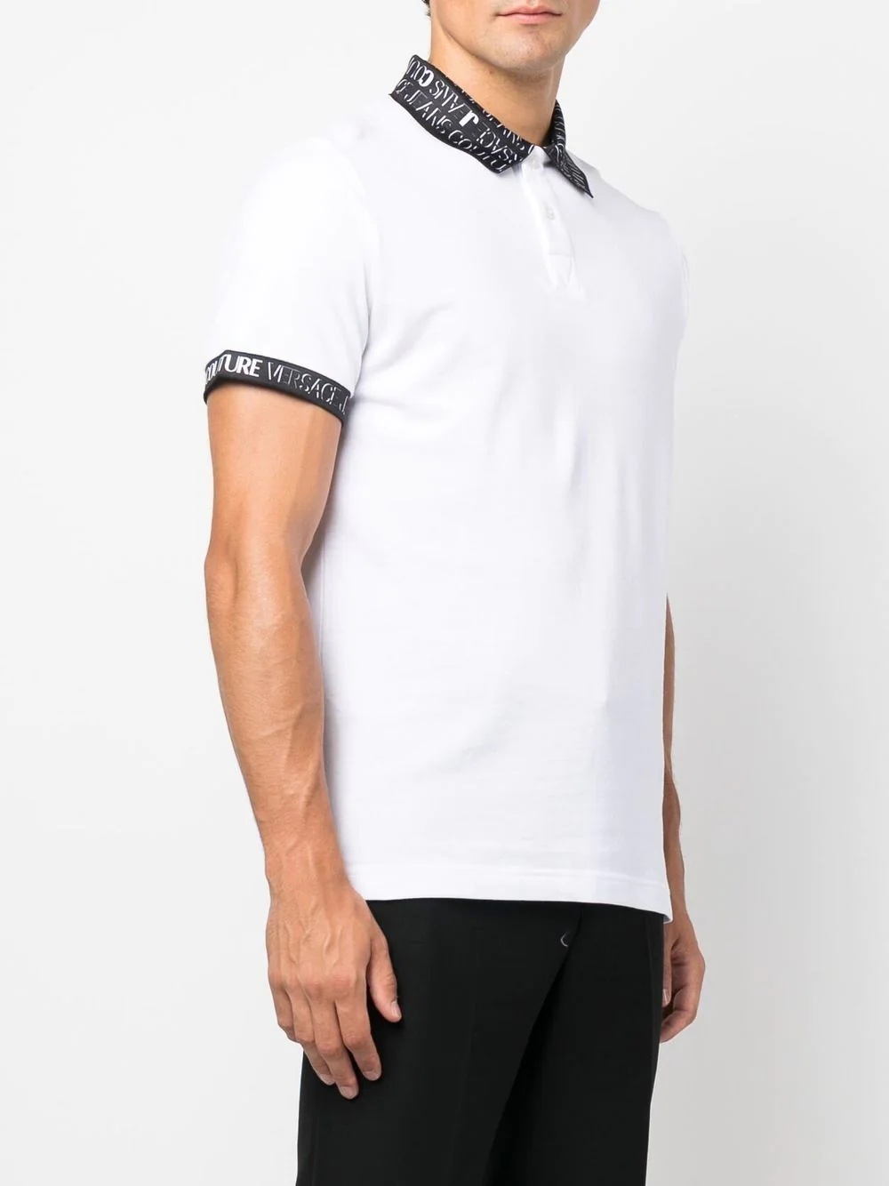 logo-trim polo shirt - 3