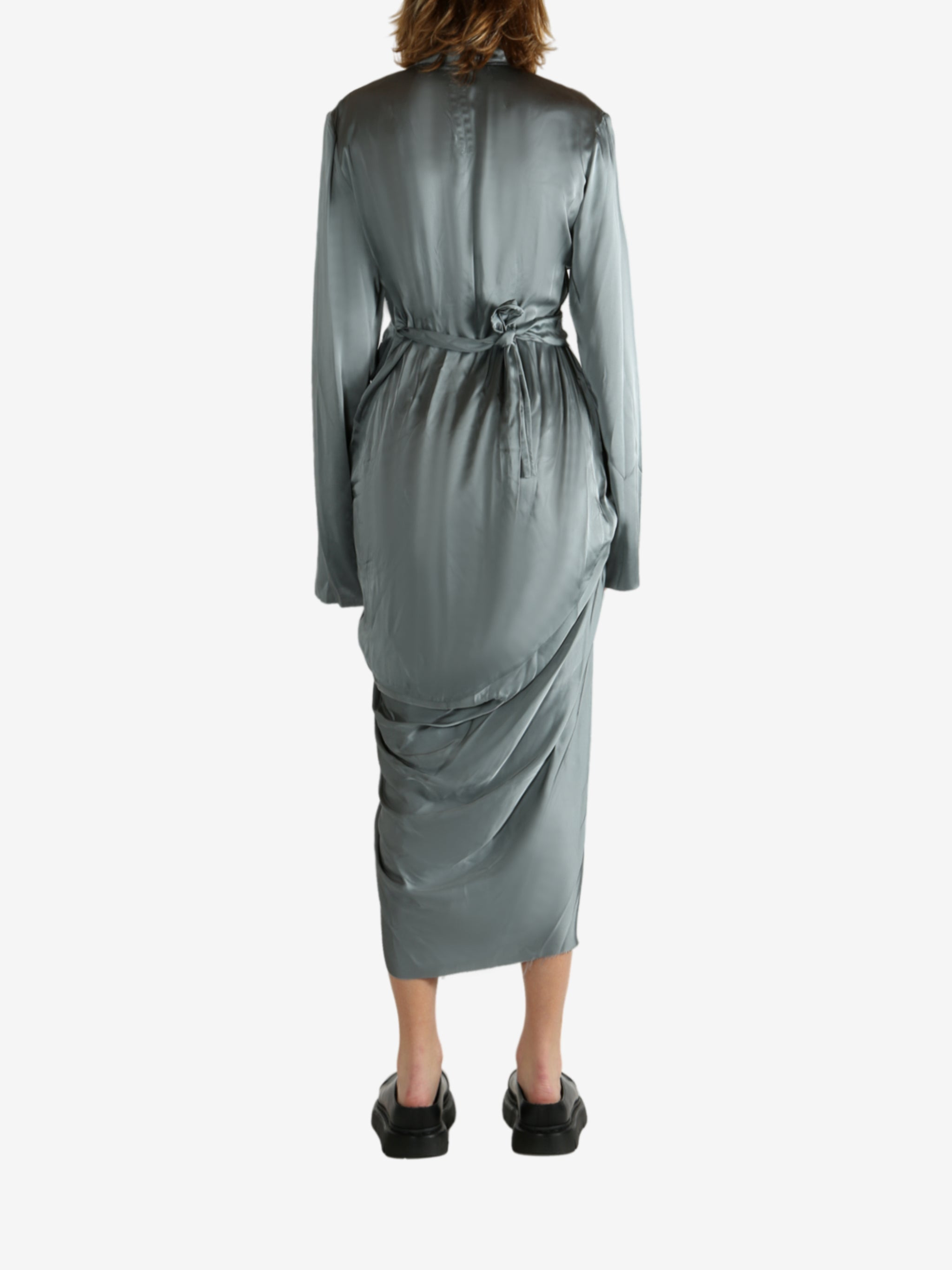 RICK OWENS - Women Charmeuse Wrap Dress - 3