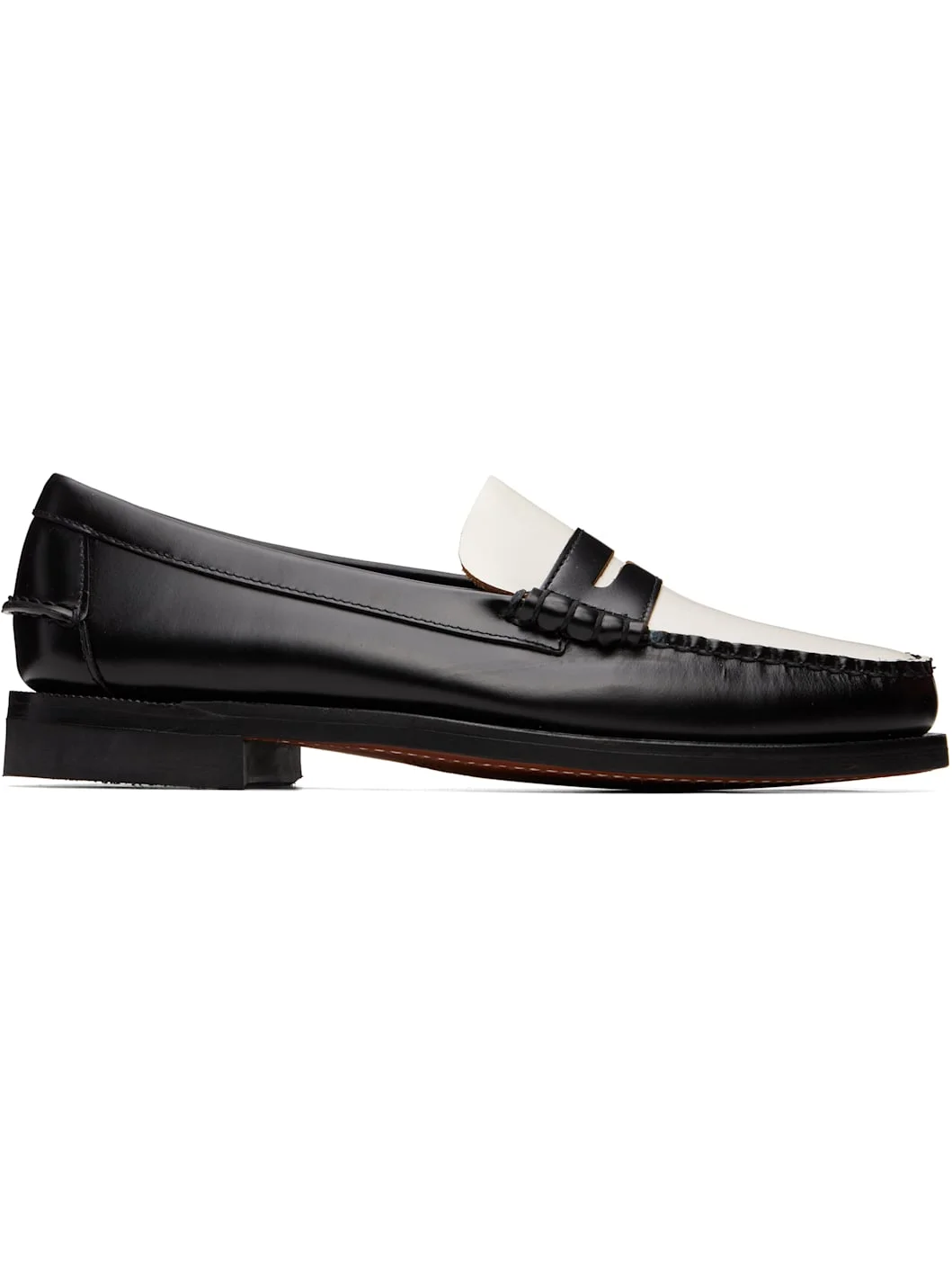 Black & White Classic Dan Loafers - 1