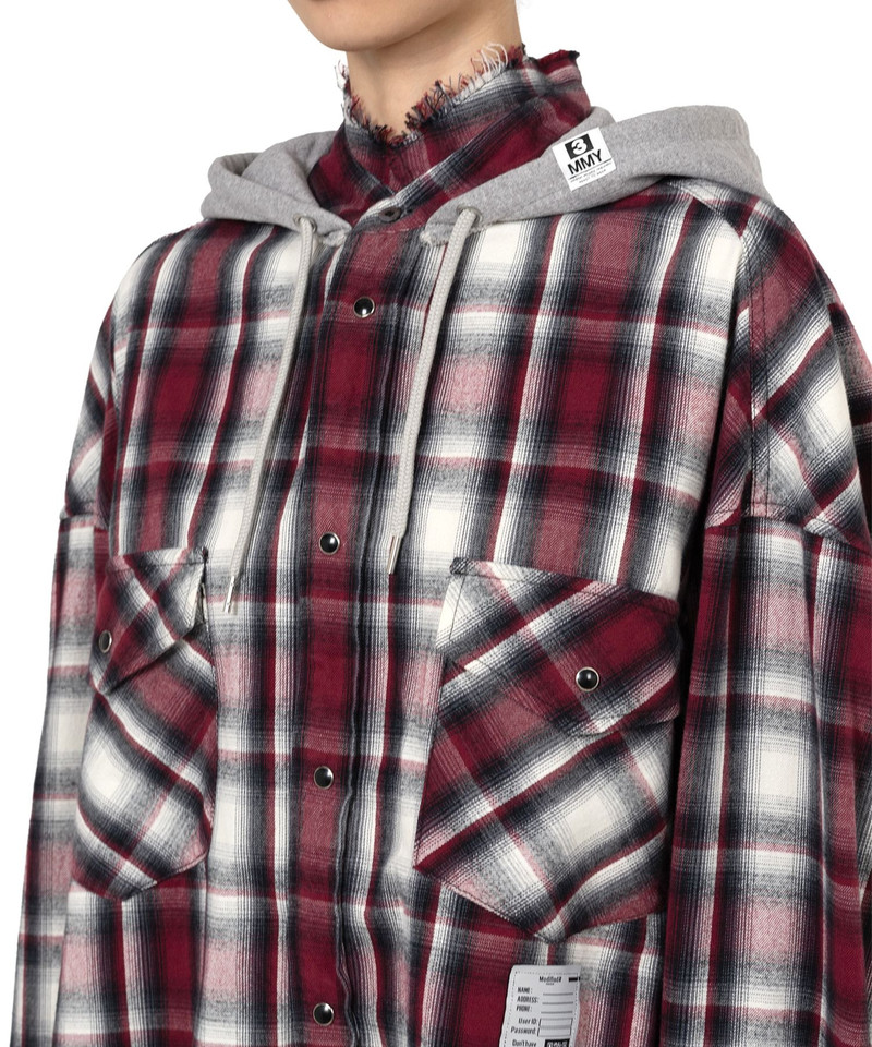 Hoodie Combine Checkered Shirt 15