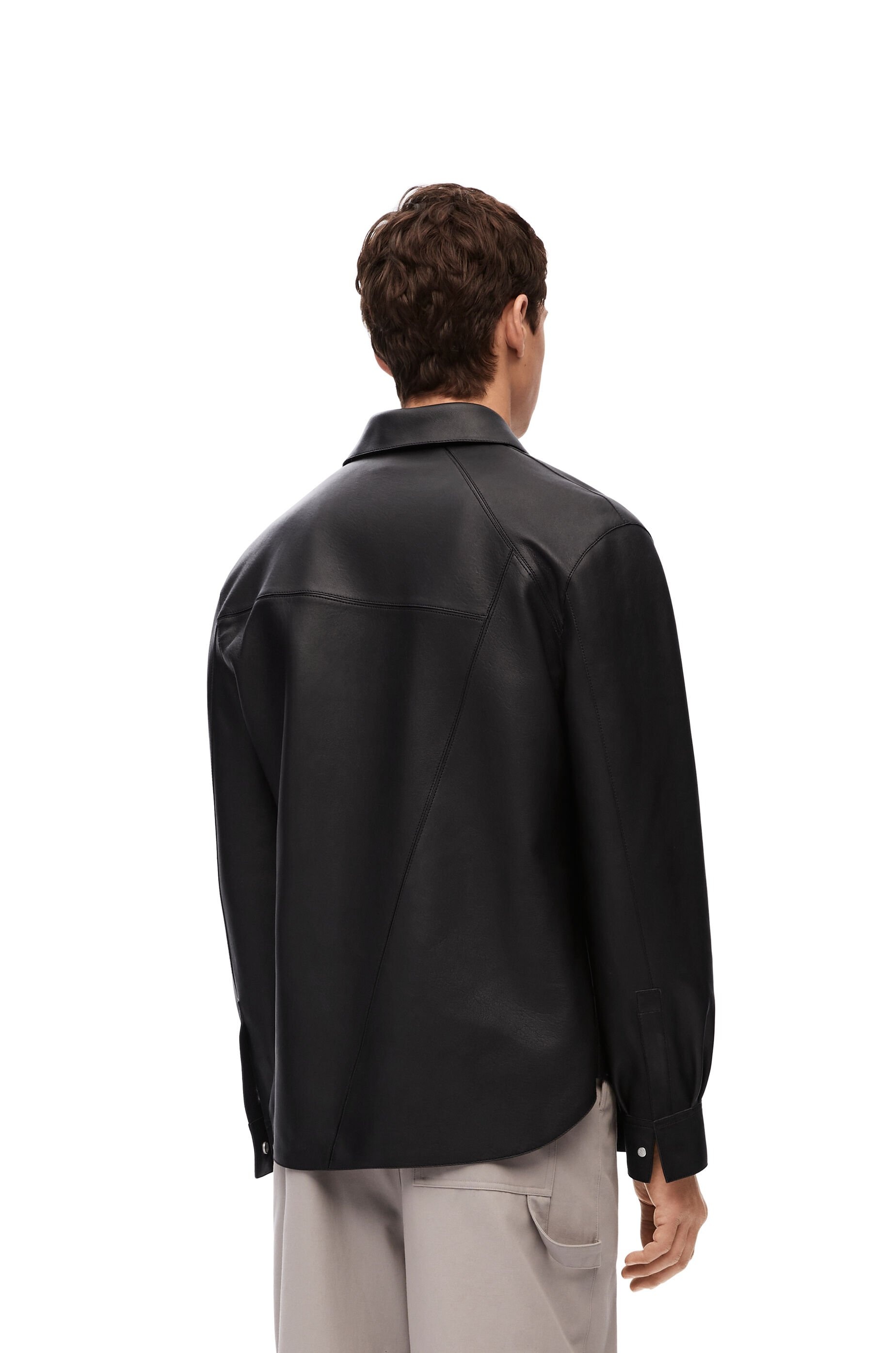 Puzzle shirt in nappa lambskin - 4