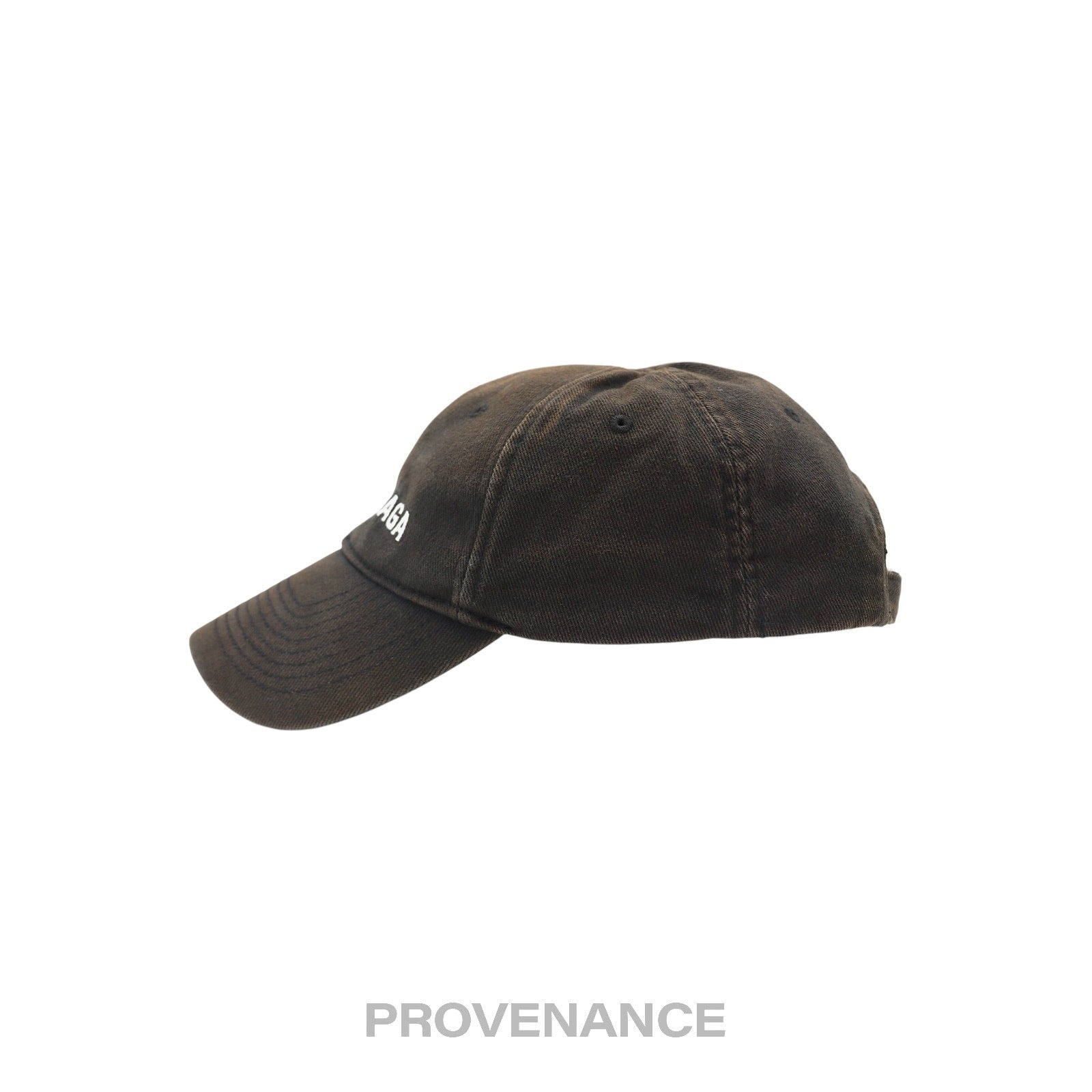 Balenciaga Embroidered Logo Cap - Archetype Washed Black - 4